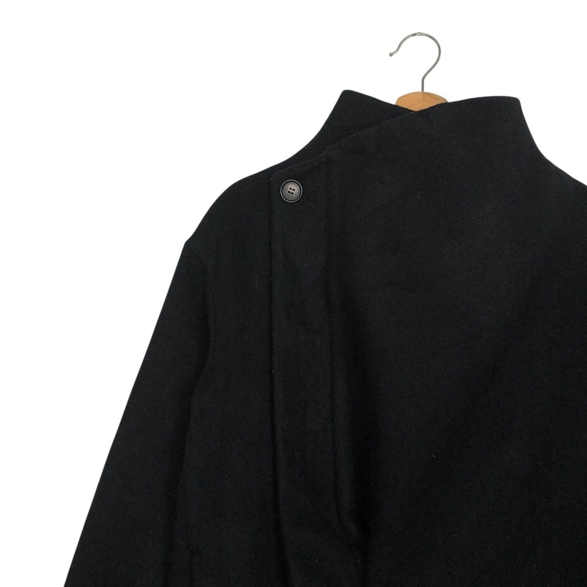 🔥RICH BLACK DOUBLE BREAST LAYER DESIGN LONG WOOL CHALAYAN