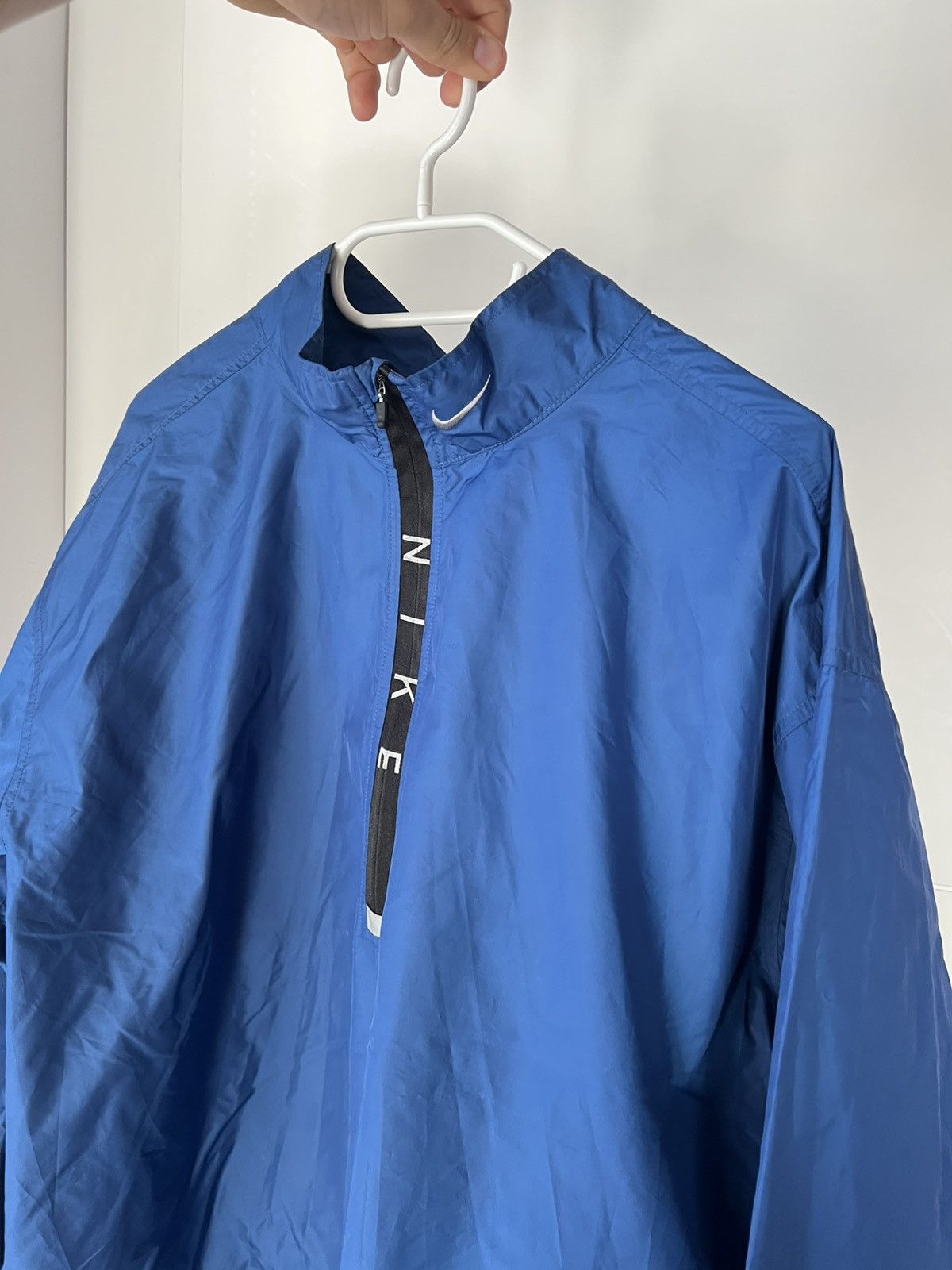 Vintage Vintage Nike Knit Neck Swoosh 1/3 Zip Packable Anorak Jacket Size US XL / EU 56 / 4 - 1 Thumbnail