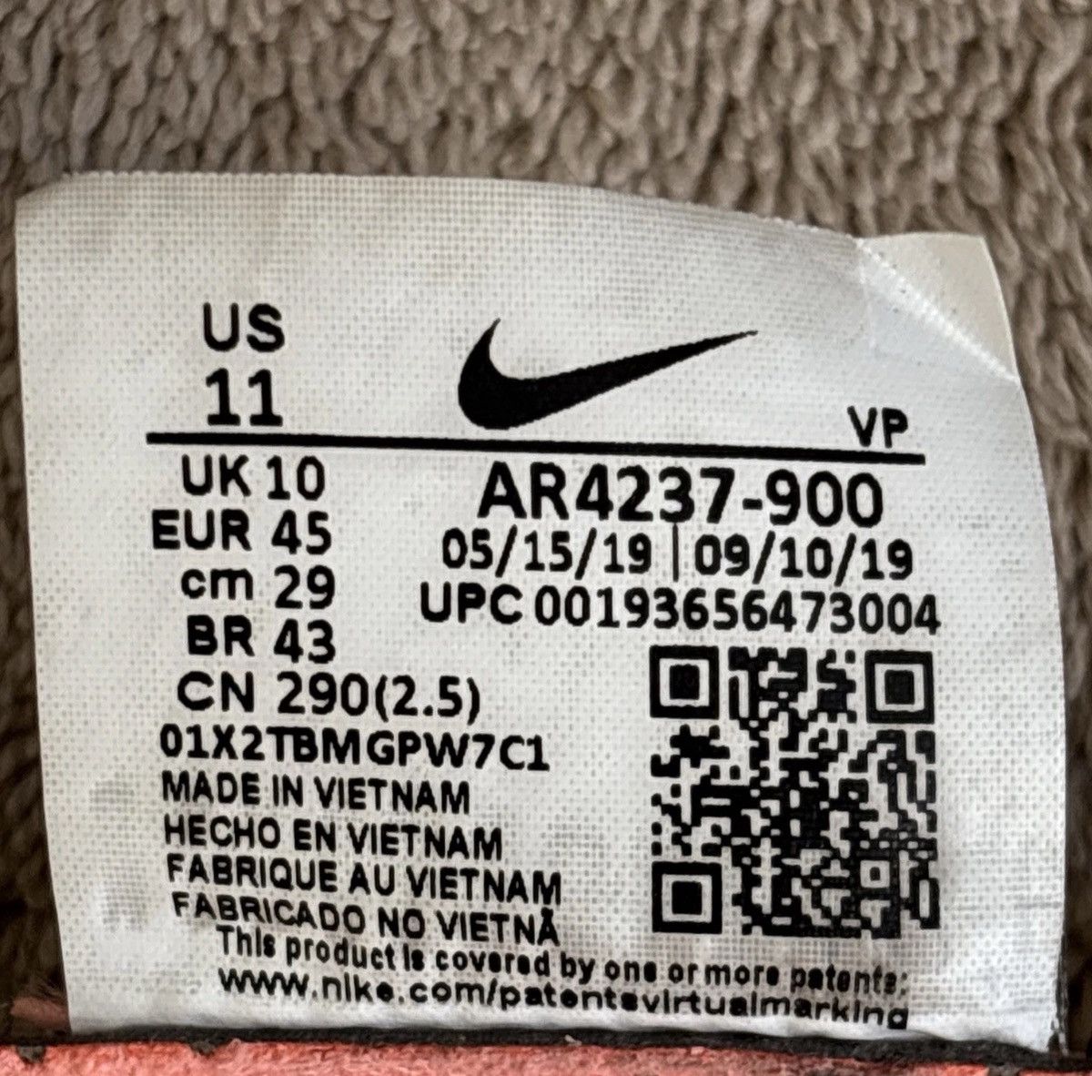 Fear of God × Nike Nike Air Fear Of God 1 Oatmeal AR4237-900 Sneaker SIZE 11 Size US 11 / EU 44 - 14 Thumbnail