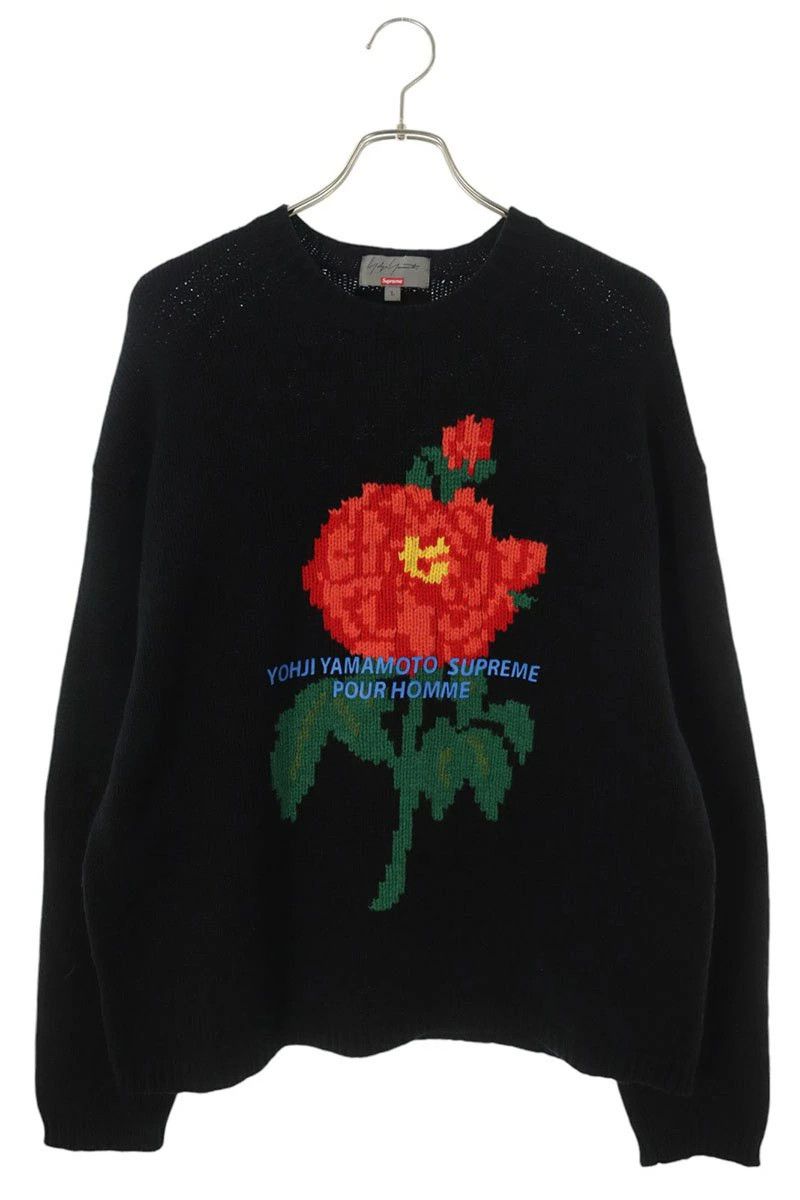 Yohji Yamamoto SUPREME ×Yohji Yamamoto flower embroidery knit Size US L / EU 52-54 / 3 - 1 Thumbnail