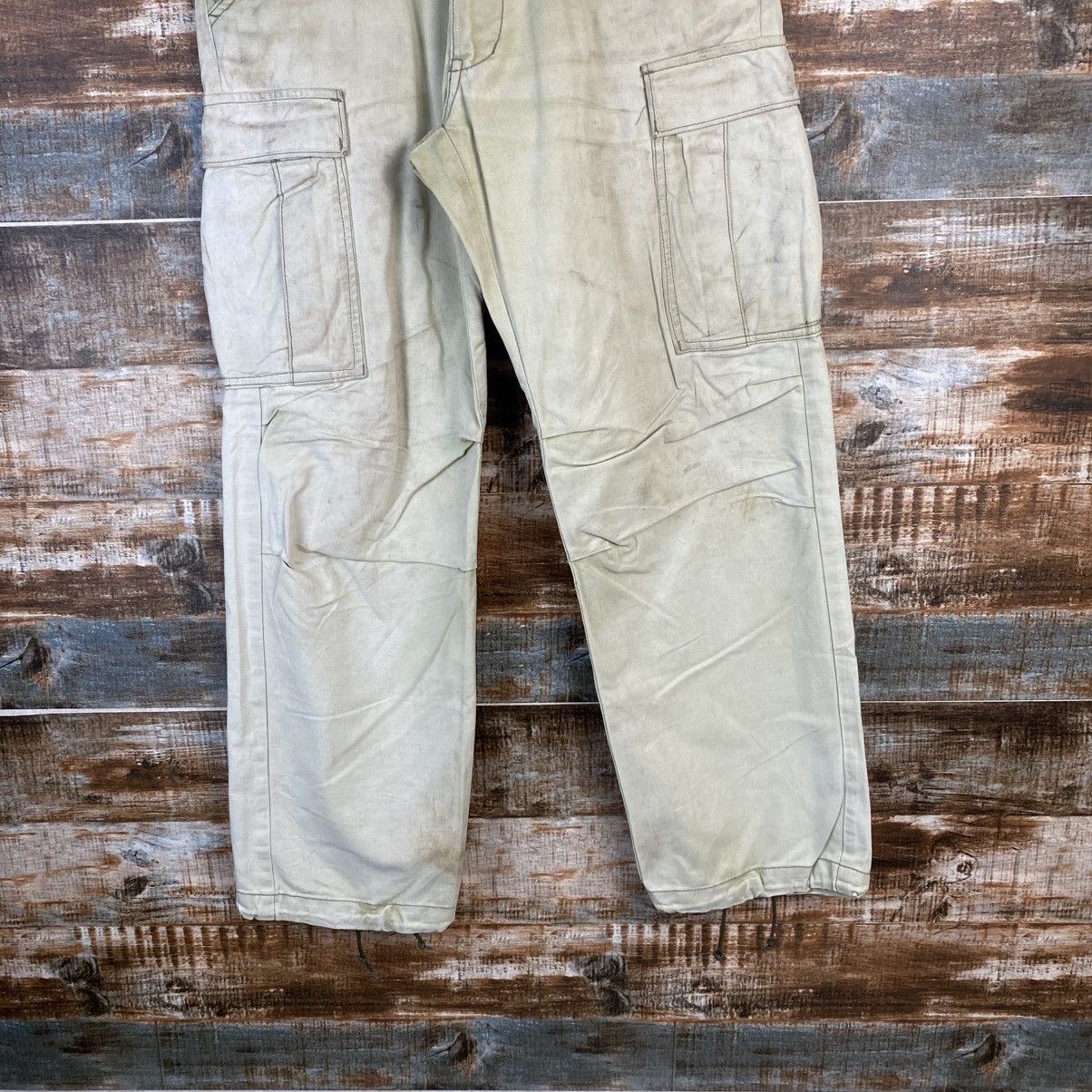 Japanese Brand DL Surplus White Cargo Multipocket Pants #C1218 Size US 29 - 6 Thumbnail