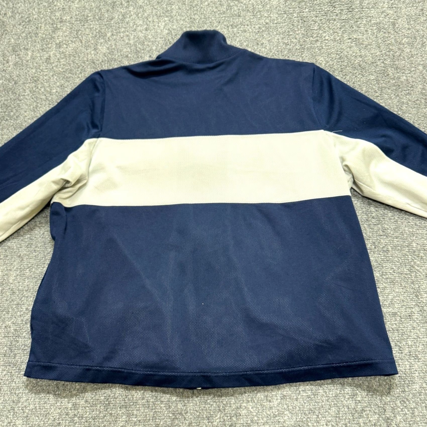Adidas VINTAGE Adidas Jacket Womens XL Blue White Gray Full-Zip Polyester Cotton Blend 90s Y2K Striped Womens XL Blue White Gray Size XL / US 12-14 / IT 48-50 - 7 Thumbnail