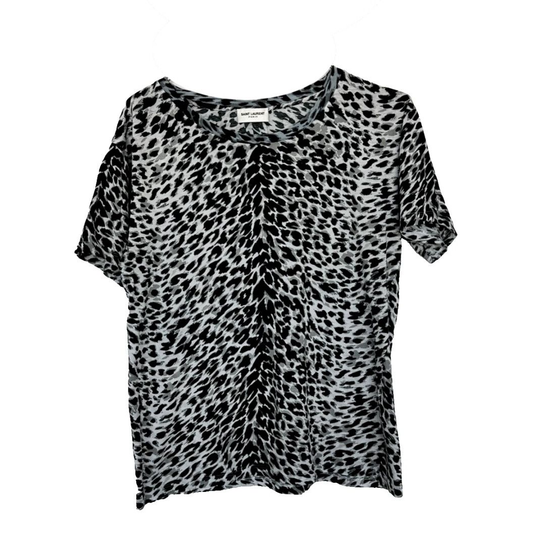 Saint Laurent Paris Saint Laurent Leopord T-Shirt Size S / US 4 / IT 40 - 1 Thumbnail