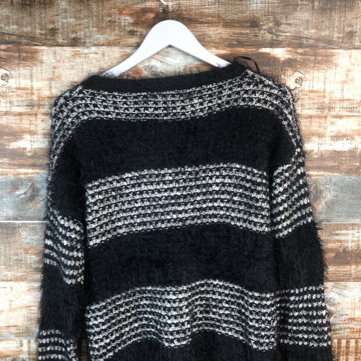 Japanese Brand DL Forever 21 Stripe Black Knitwear #C397 Size S / US 4 / IT 40 - 13 Thumbnail