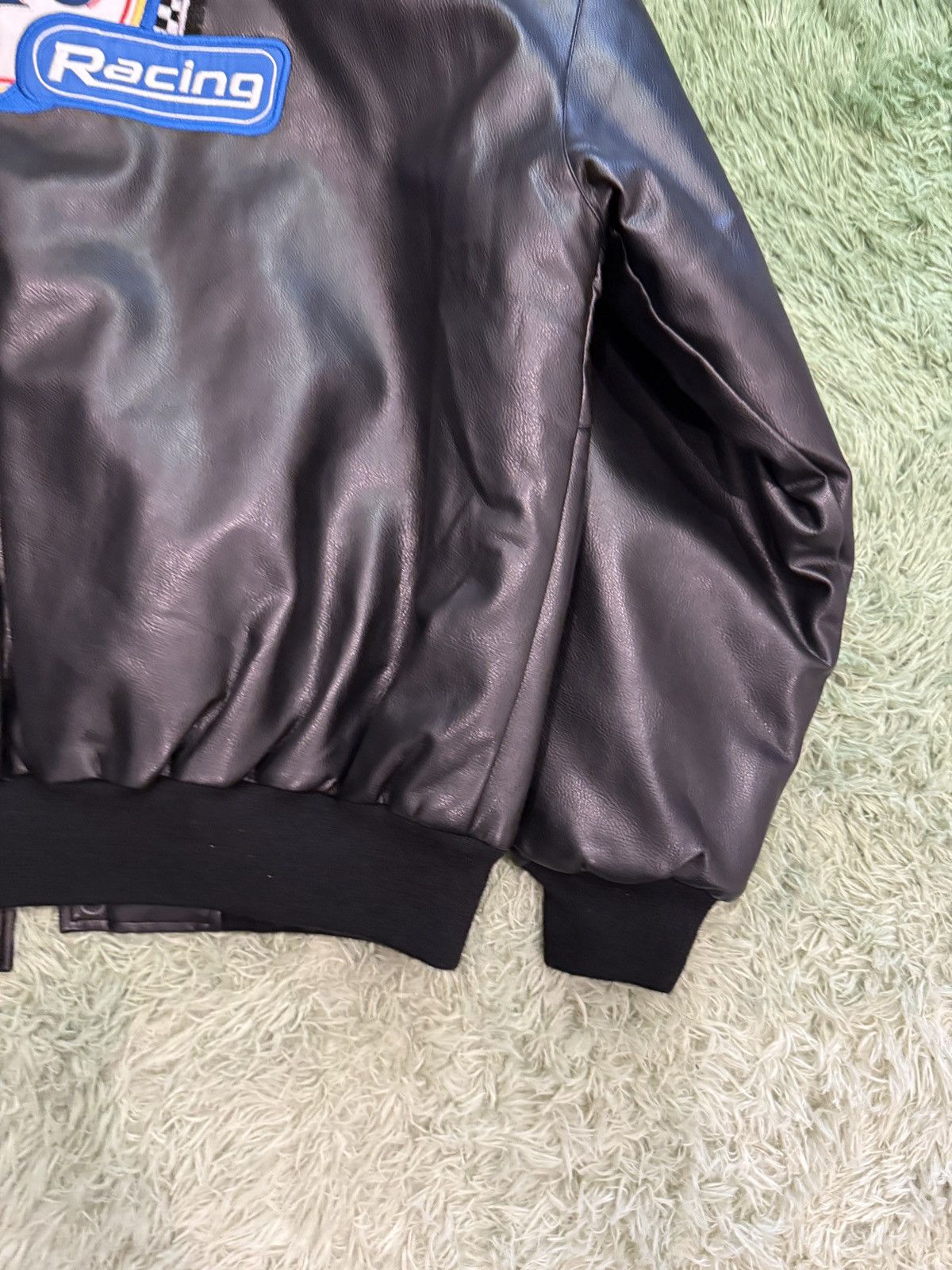 Designer × Vintage NASCAR leather bomber jacket Size US XL / EU 56 / 4 - 5 Thumbnail