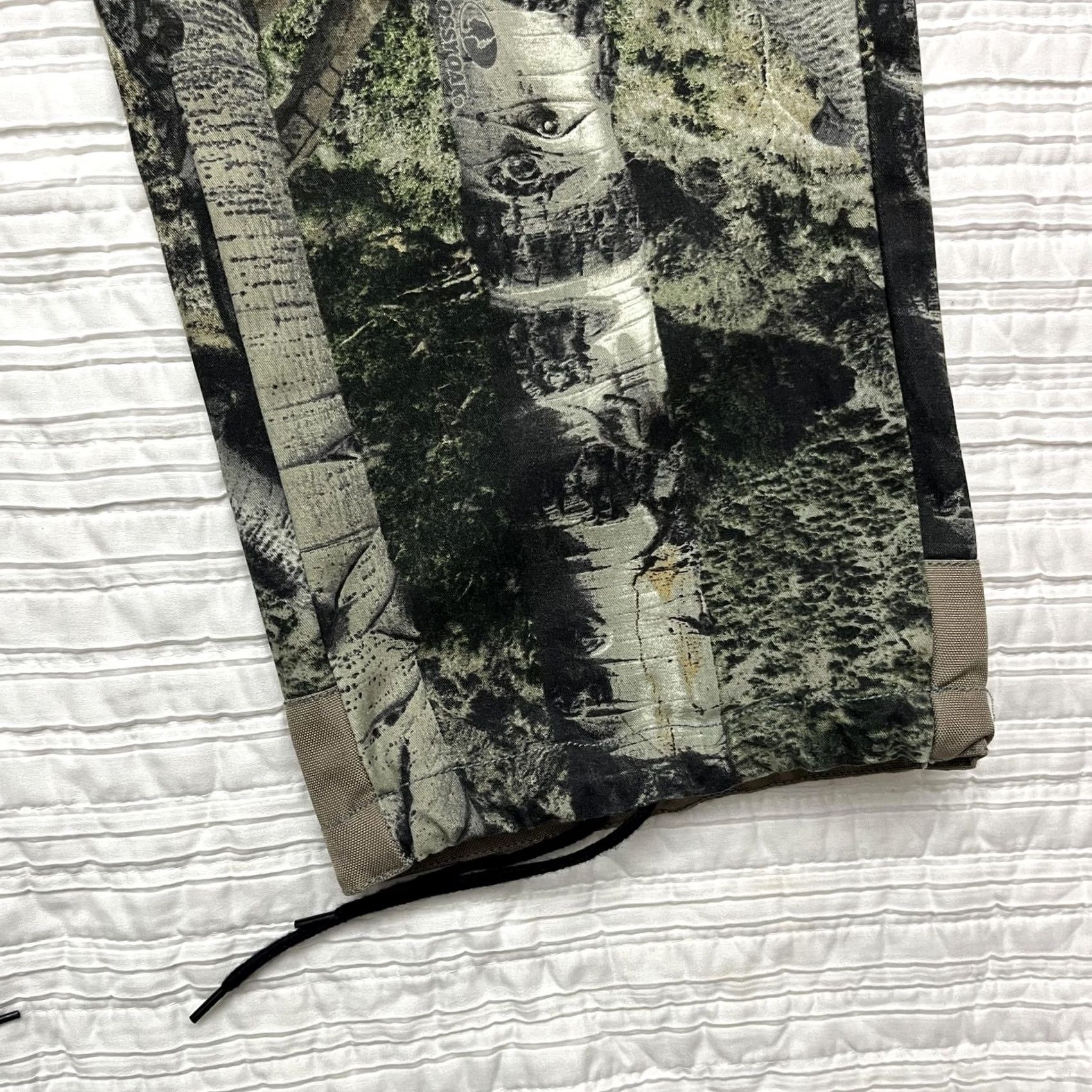 Vintage Mossy Oak Mens Cargo Pants Jeans 36x32 Camouflage Green Cotton Polyester Spandex Front Flat Cargo Pockets Regular Inseam 32" Mossy Oak Size US 33 - 6 Thumbnail