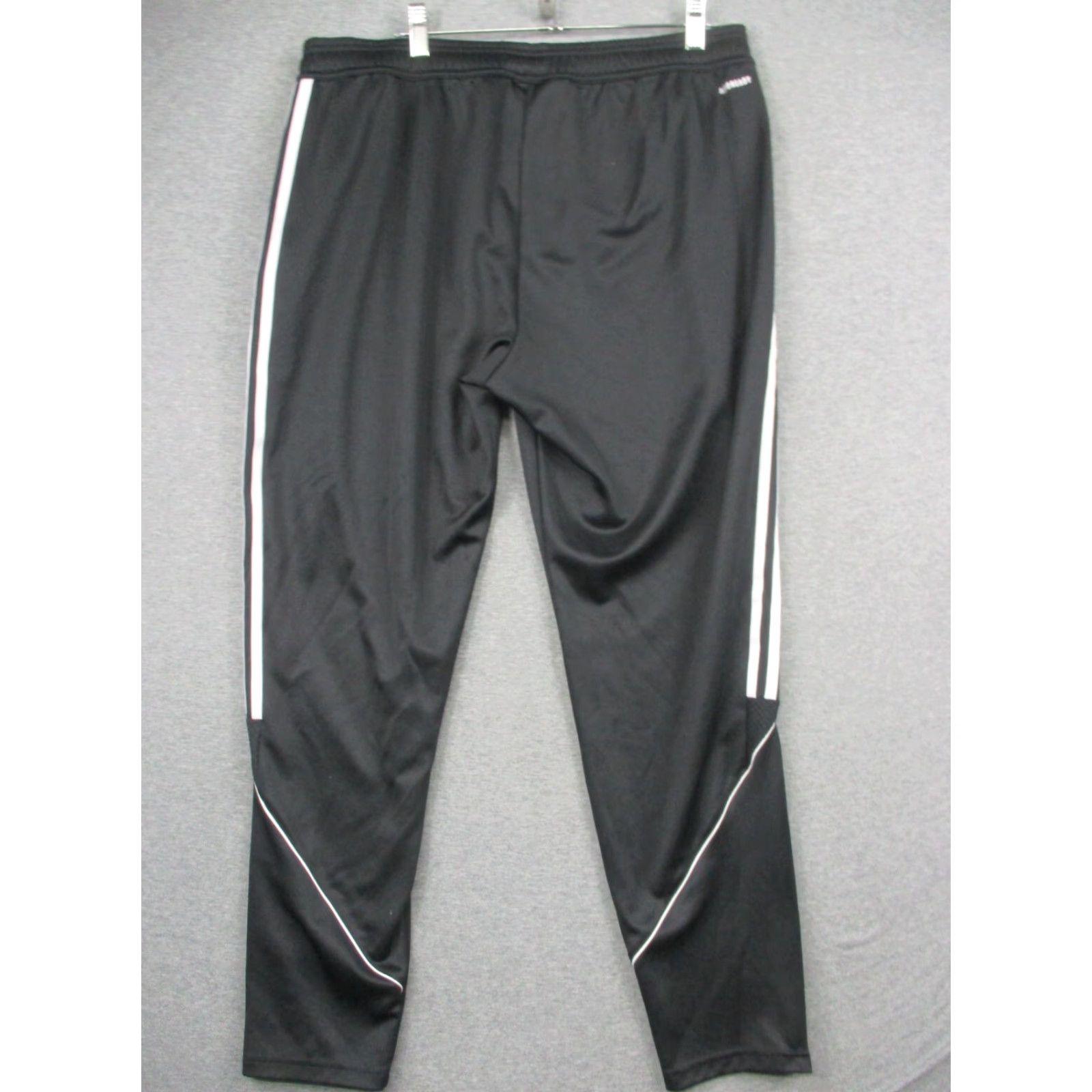 Adidas Adidas Track Pants XL Men Black White Zip Ankle Trico Drawstring Pockets Size US 36 / EU 52 - 3 Thumbnail