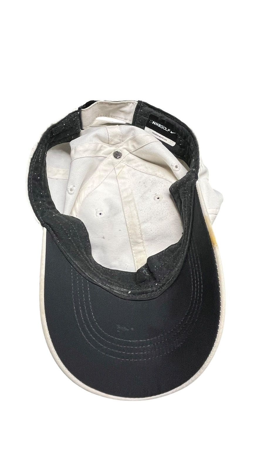 Nike Y2K Nike Golf White Hat with Black Swoosh Snapback Size ONE SIZE - 3 Thumbnail