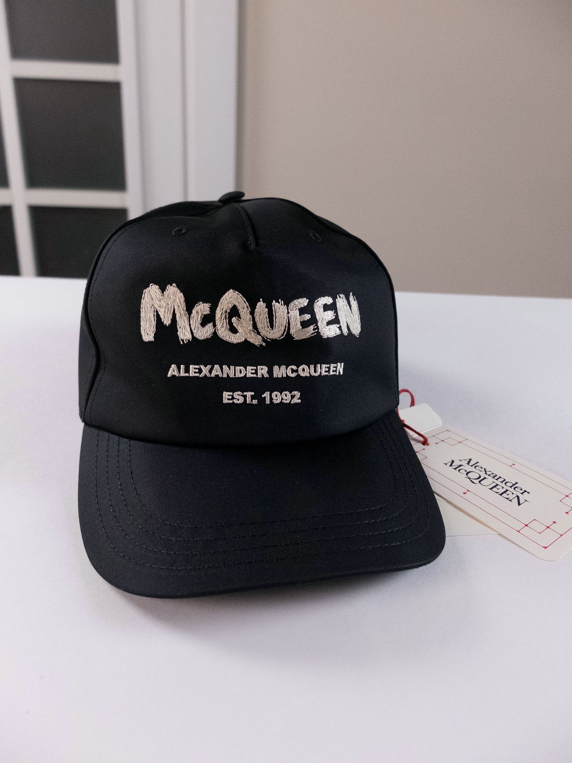 Alexander McQueen ALEXANDER MCQUEEN black graffiti logo baseball cap Large q Size ONE SIZE - 4 Thumbnail