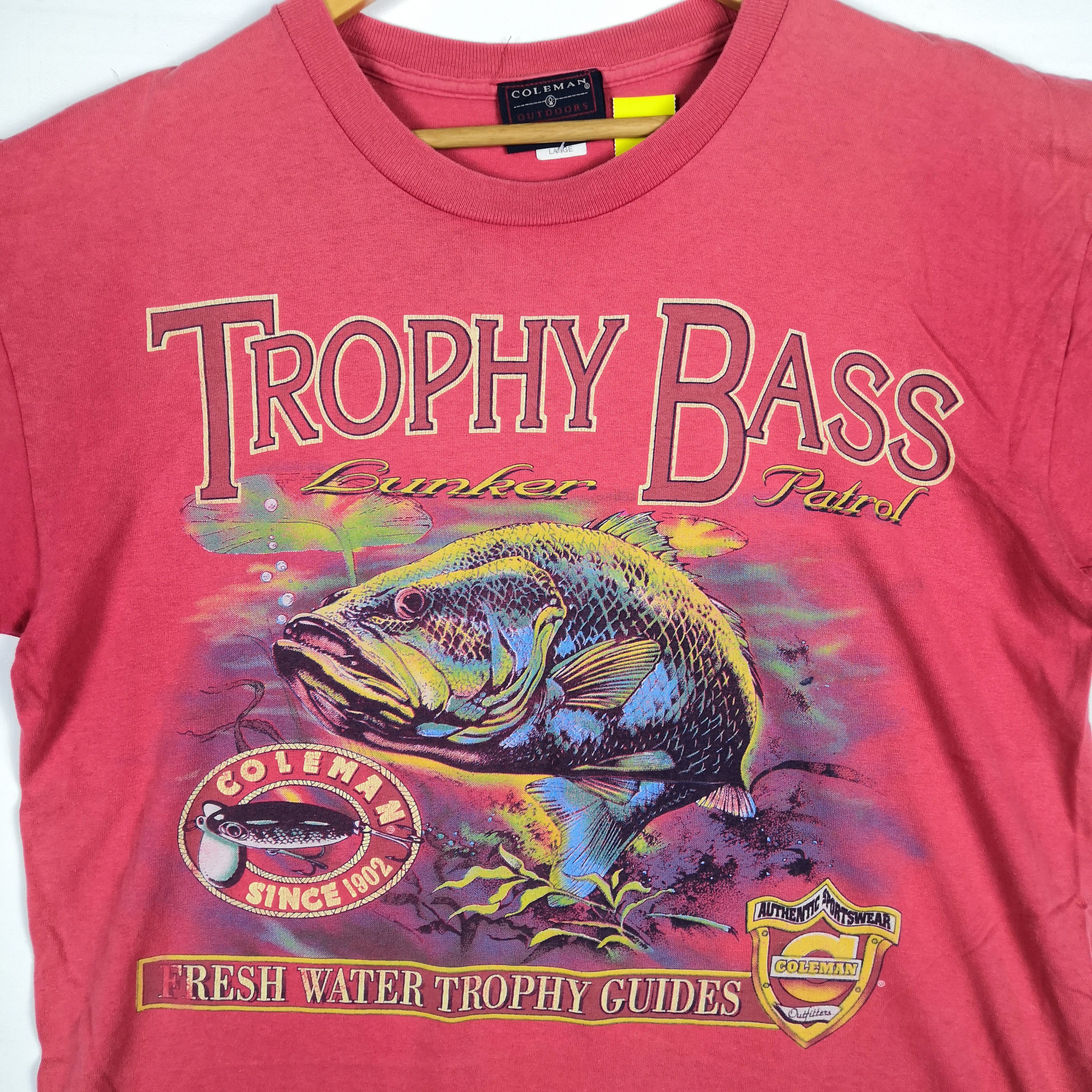 Bass Vintage Trophy Bass T-Shirt Fishing Bunker 56789 Size US L / EU 52-54 / 3 - 3 Thumbnail