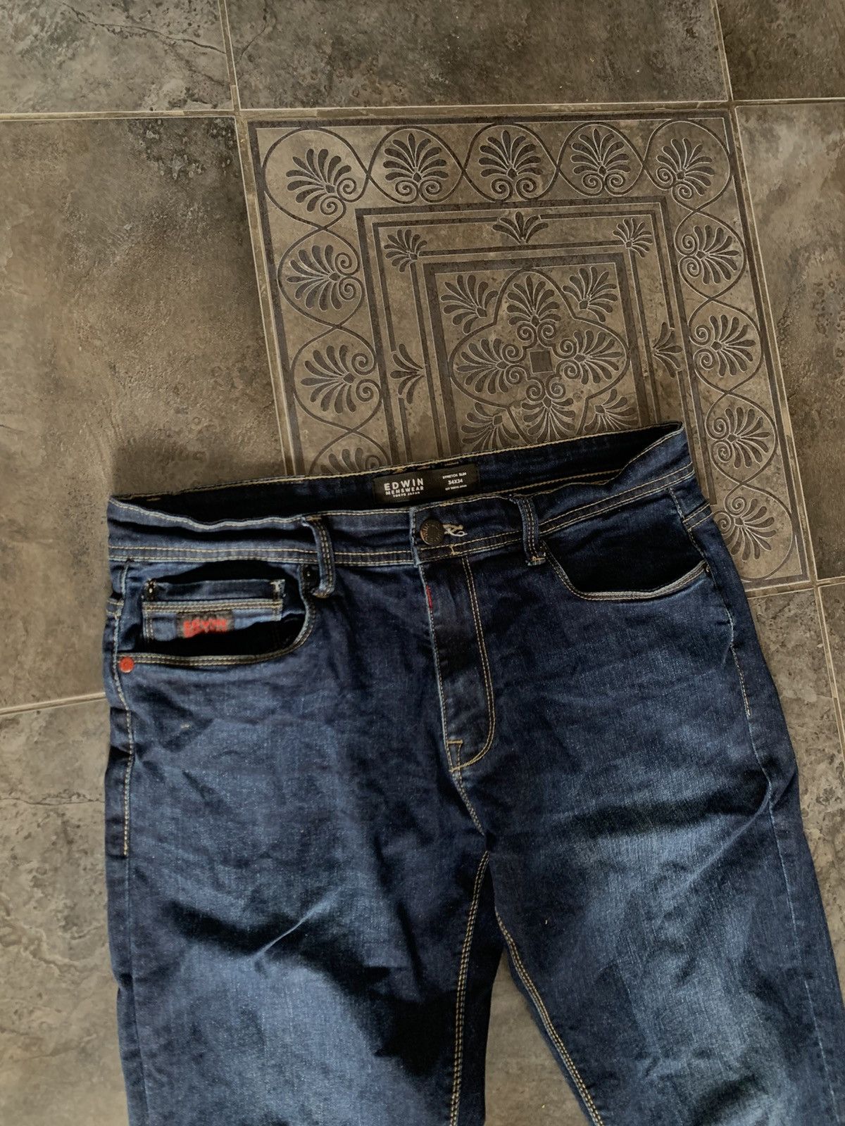 Edwin × Japanese Brand × Vintage Edwin Stretch Slim Jeans Japanese denim pants Size US 34 / EU 50 - 4 Thumbnail