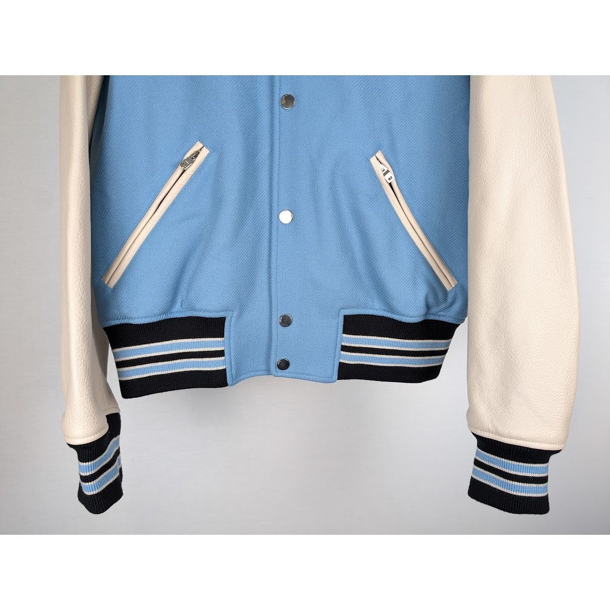 Amiri o1rshd1 Oversized Stars Varsity Jacket in Air Blue Size US L / EU 52-54 / 3 - 9 Thumbnail
