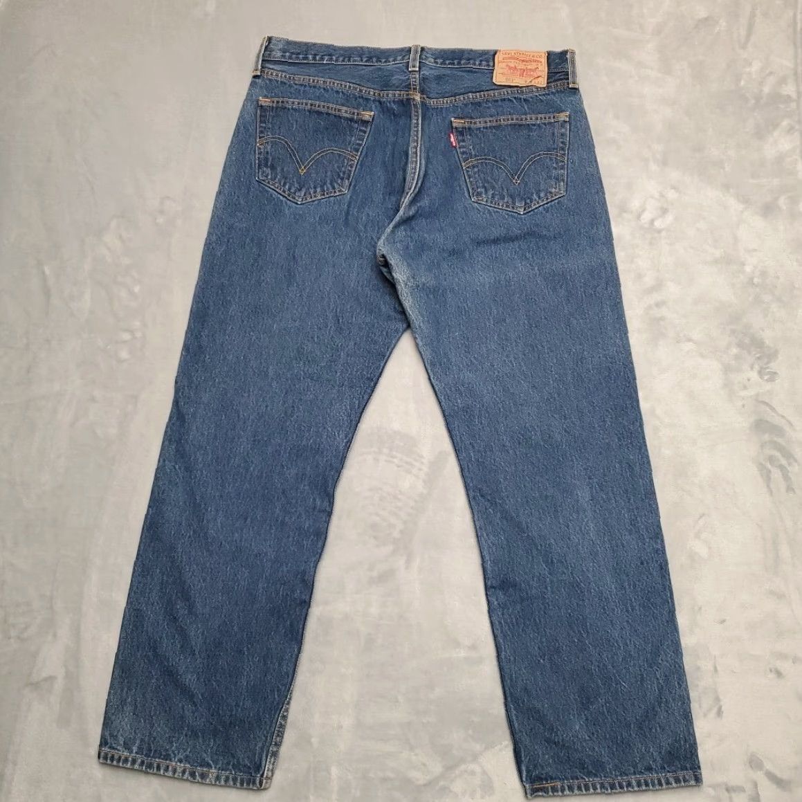 Levi's Levi's Jeans Men 38x32 Blue 505 Denim Regular Fit Straight Leg Cotton Dark Wash Size US 38 / EU 54 - 5 Thumbnail
