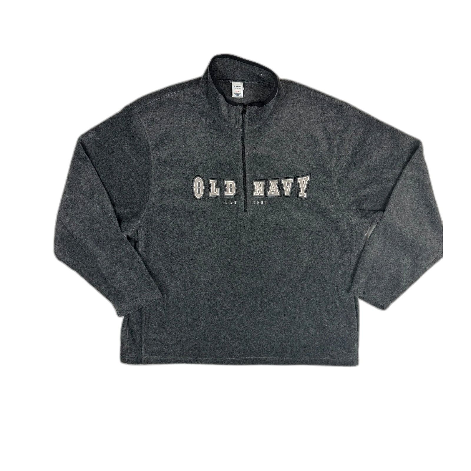 Old Navy Old Navy Vintage Quarter Zip Grey Fleece Sweatshirt Mens 3XL Size US XXL / EU 58 / 5 - 2 Thumbnail