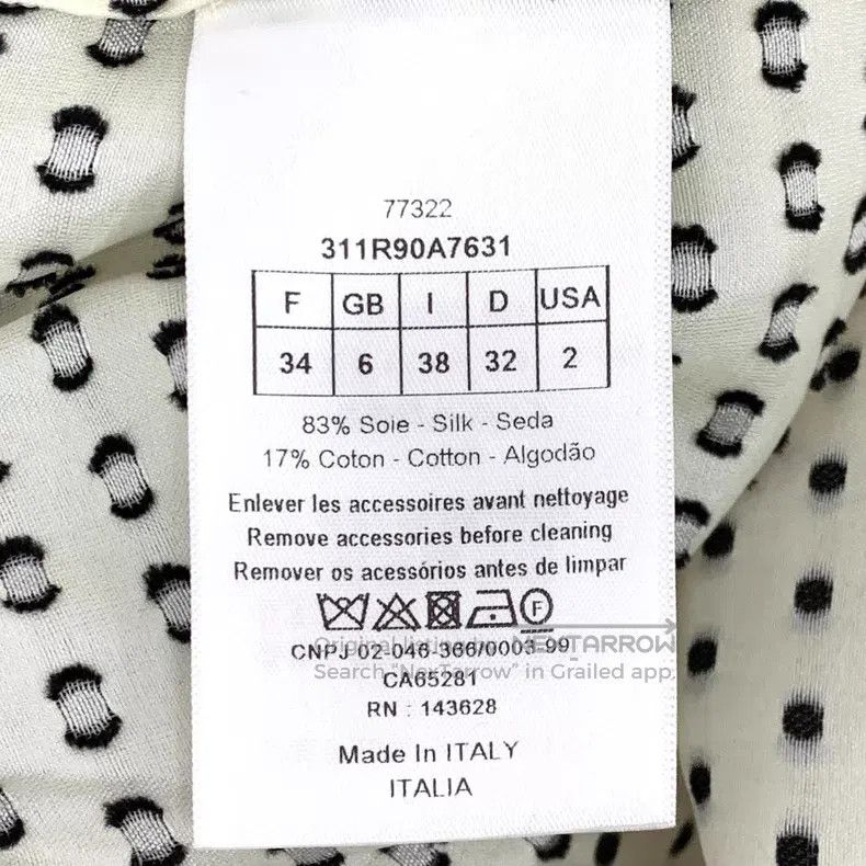 Dior Dior Beige polka dot full-print silk lapel single-breasted Size XXS / US 00 / IT 34 - 6 Thumbnail