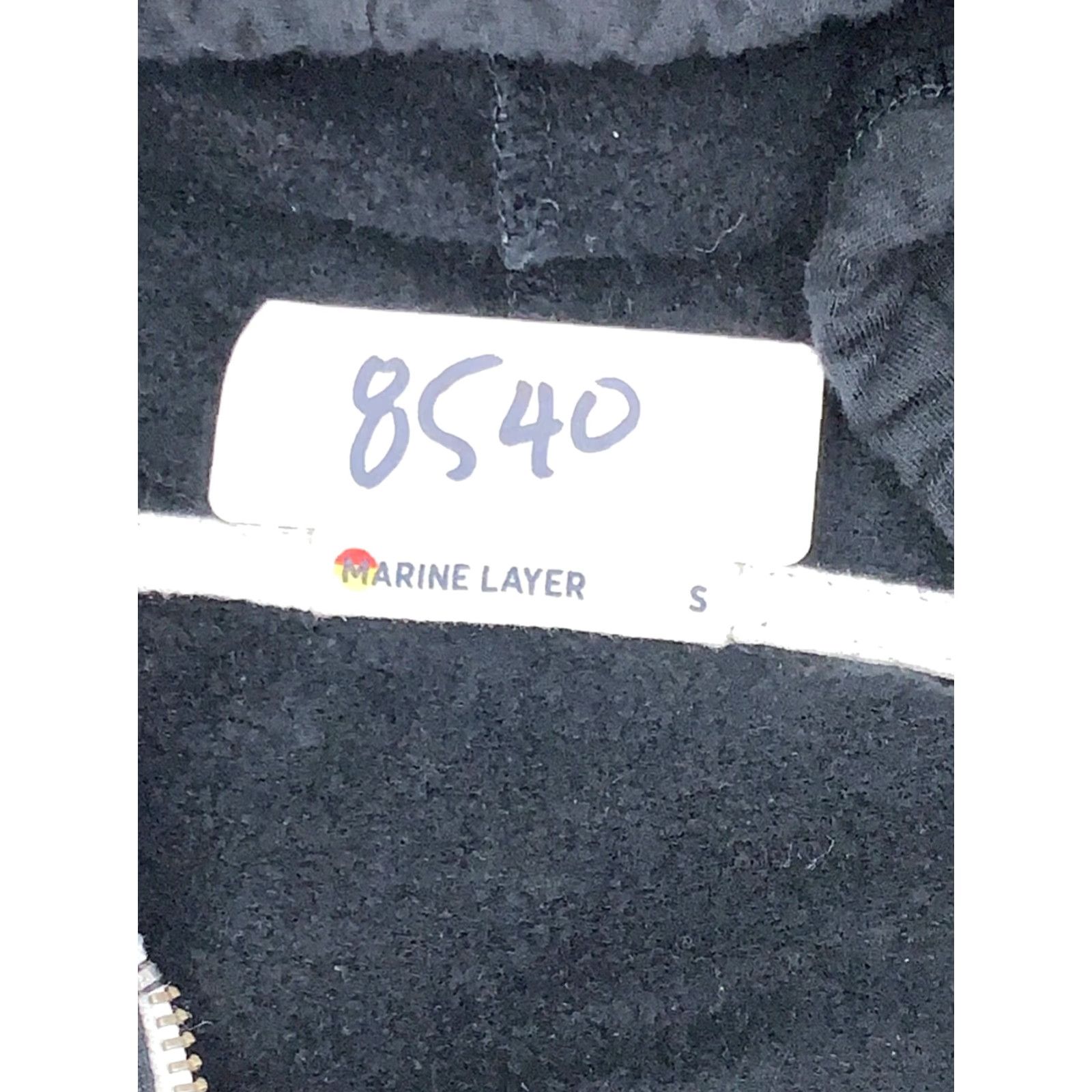 Marine Layer Marine Layer Jacket Mens S Black Hooded Full Zip Casual Drawstring Solid Cotton Blend Jacket Size US S / EU 44-46 / 1 - 2 Thumbnail