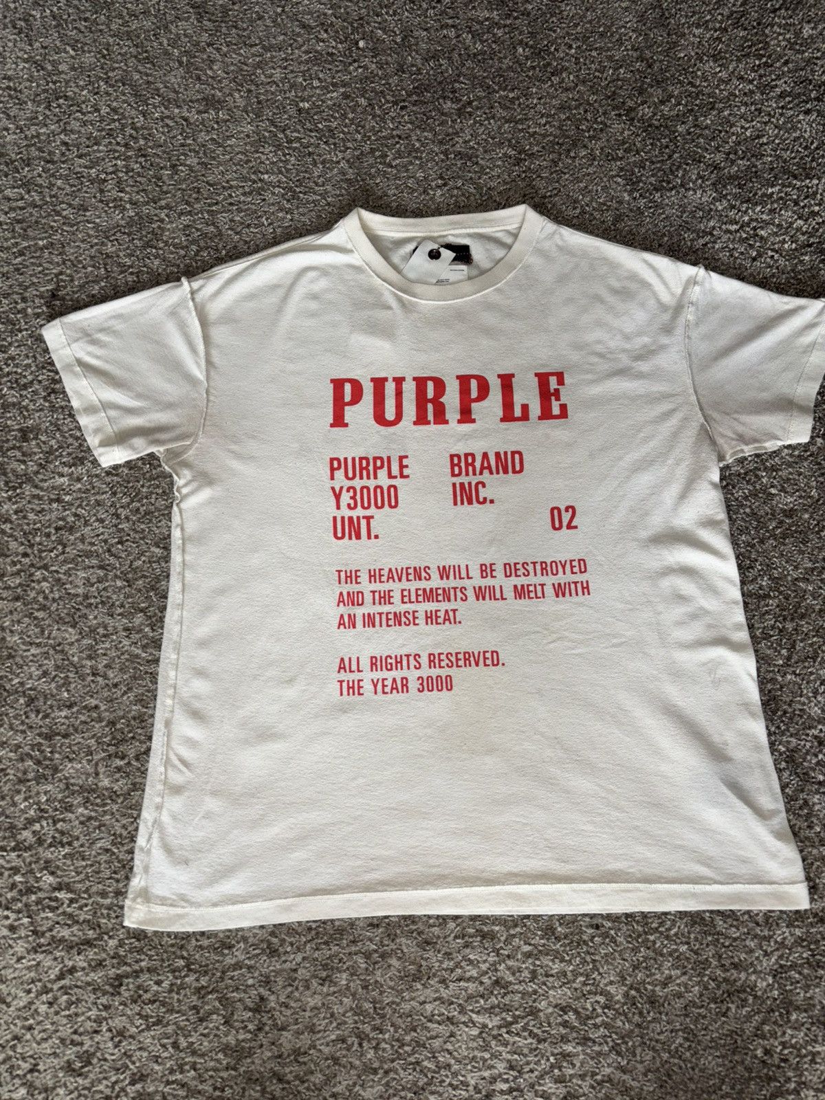 Purple Brand Purple Brand History T-shirt ‘Ecru’ Size US S / EU 44-46 / 1 - 1 Thumbnail