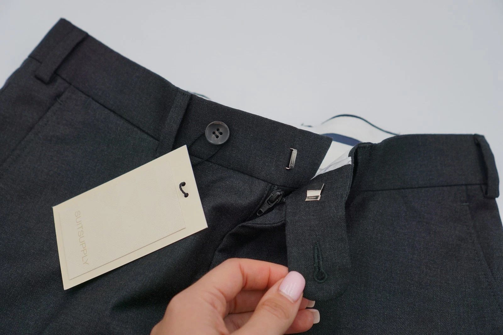 Suitsupply Men Suitsupply Pants grey Grey Wool Brescia Size UK/US32 Size 34S - 3 Thumbnail