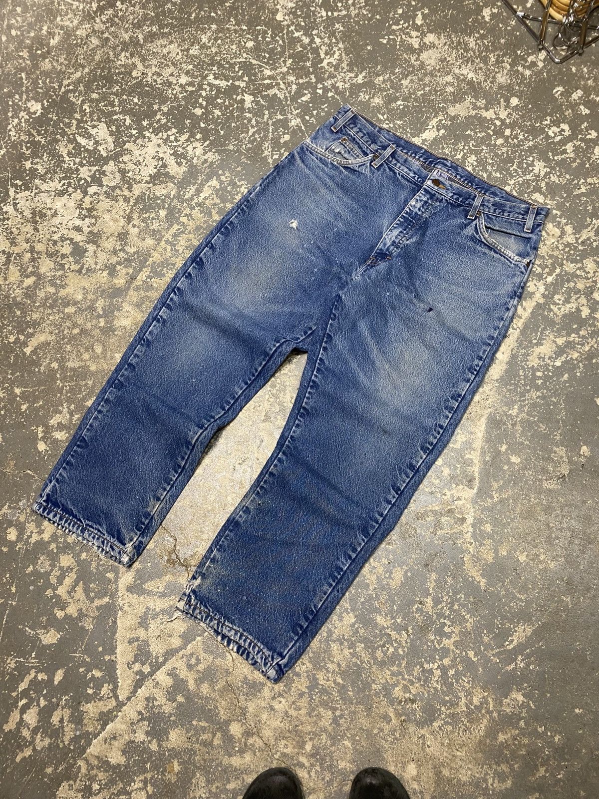 Carhartt × Dickies × Vintage Vintage Dickies Blanket Lined Denim Baggy Fit Pants Size US 38 / EU 54 - 4 Thumbnail