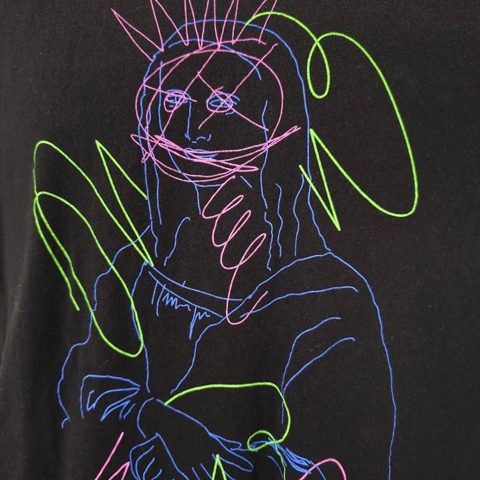 Vintage Mona Lisa T Shirt Mens Size Large Black Leonardo Da Vinci Universal Man Art Tee Size US L / EU 52-54 / 3 - 3 Thumbnail