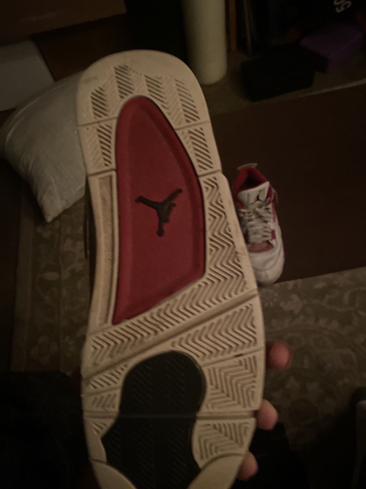 Jordan Brand Jordan 4 White and Red Size US 14 / EU 47 - 4 Thumbnail