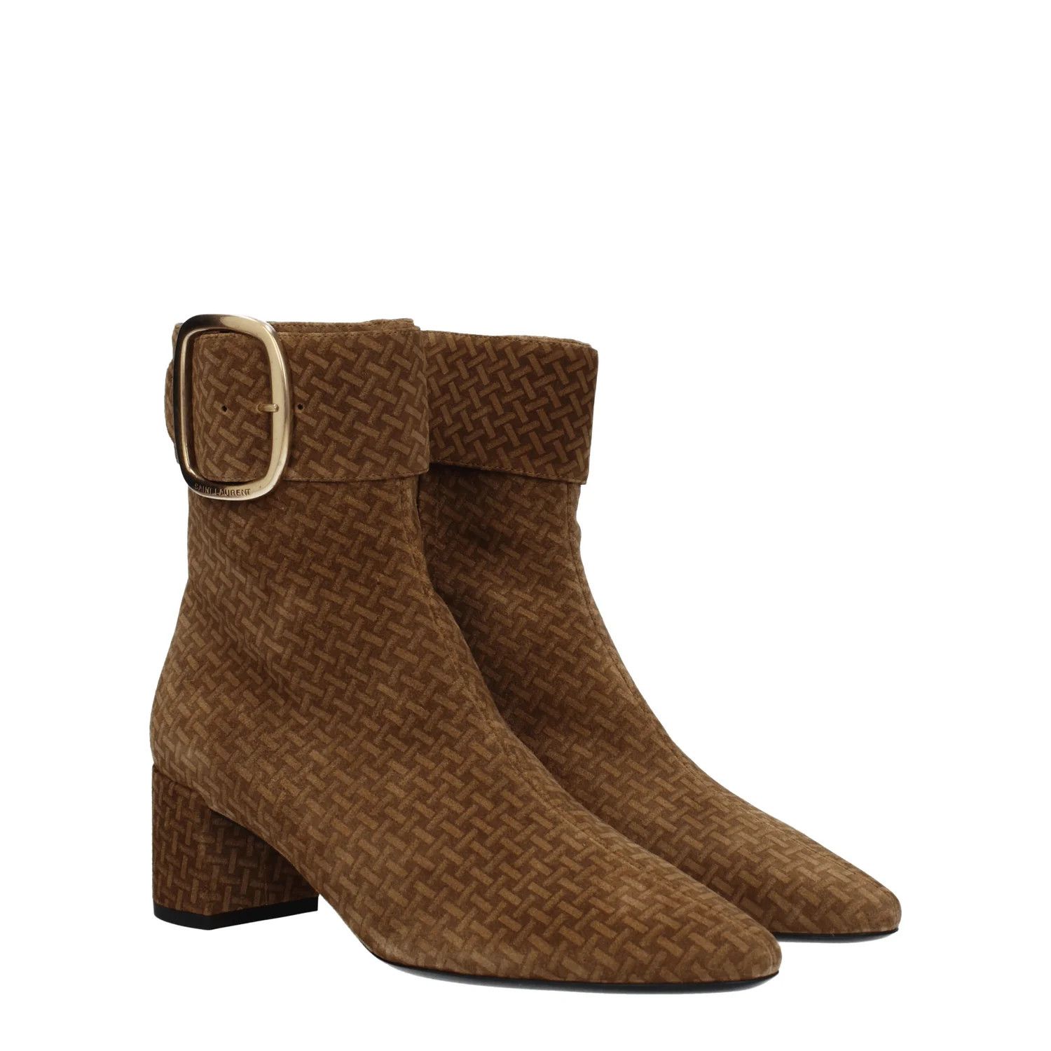 Saint Laurent Paris ob1o1e1124 Suede Ankle Boots in Brown Size US 6.5 / IT 36.5 - 2 Thumbnail