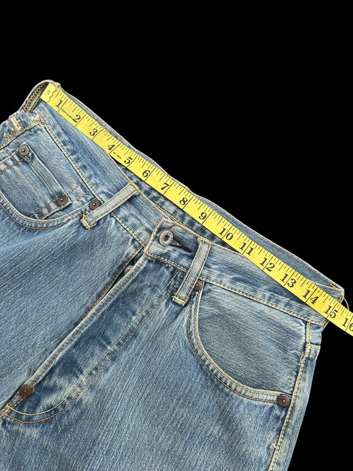 Japanese Brand × Kapital × Vintage Evisu Selvedge Distressed Evisu Paris Denim Jeans Size US 30 / EU 46 - 17 Thumbnail