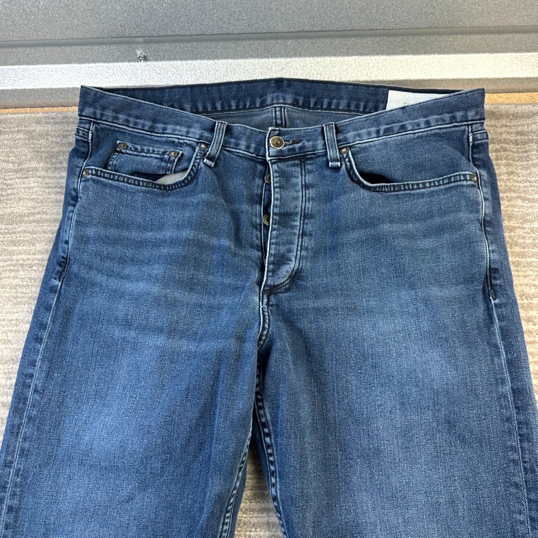 Rag & Bone Rag & Bone Jeans Slim 36x32 Men Blue Denim Pants 5-Pocket Straight Rise Mid Vintage No Size US 36 / EU 52 - 3 Thumbnail