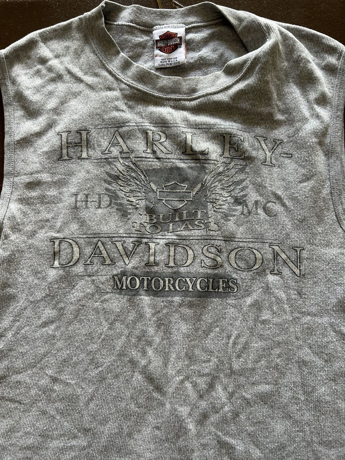 Harley Davidson Vintage Harley Davidson Cotton Cutoff Tank Top Size US M / EU 48-50 / 2 - 3 Thumbnail