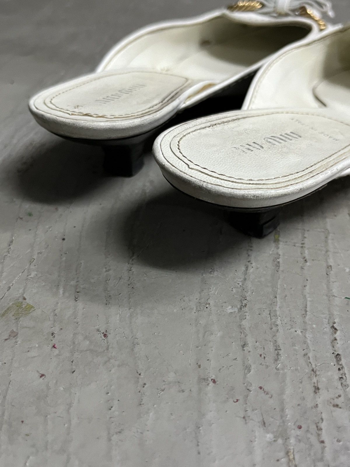 Prada 2000’ Miu Miu Kitten Heels Mules Pointed Toe Size 38 Size US 8 / IT 38 - 9 Thumbnail