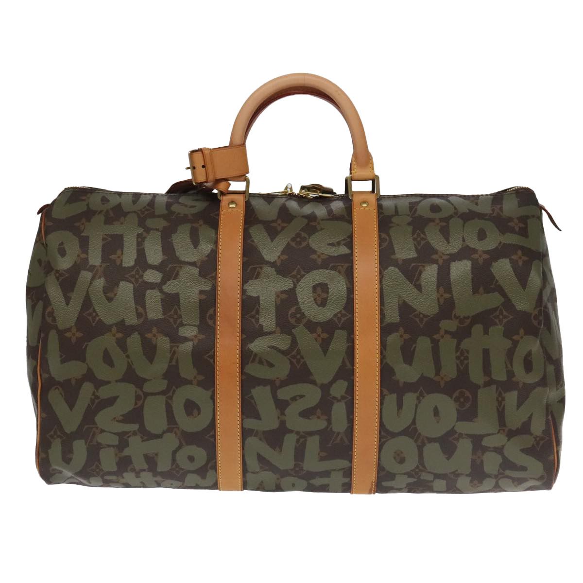 Louis Vuitton Keepall 50 Khaki Canvas Travel Bag (Pre-Owned) Size ONE SIZE - 1 Thumbnail