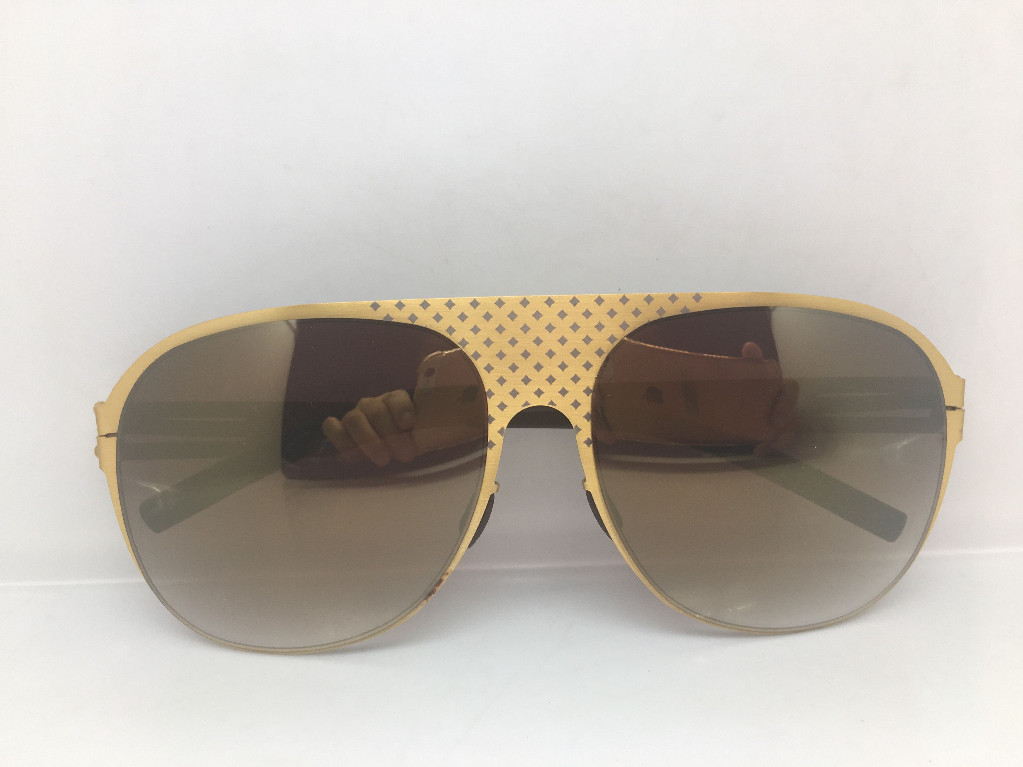 Other idesign Gold Alloy Aviator Sunglasses Frame Pilot Size ONE SIZE - 7 Thumbnail