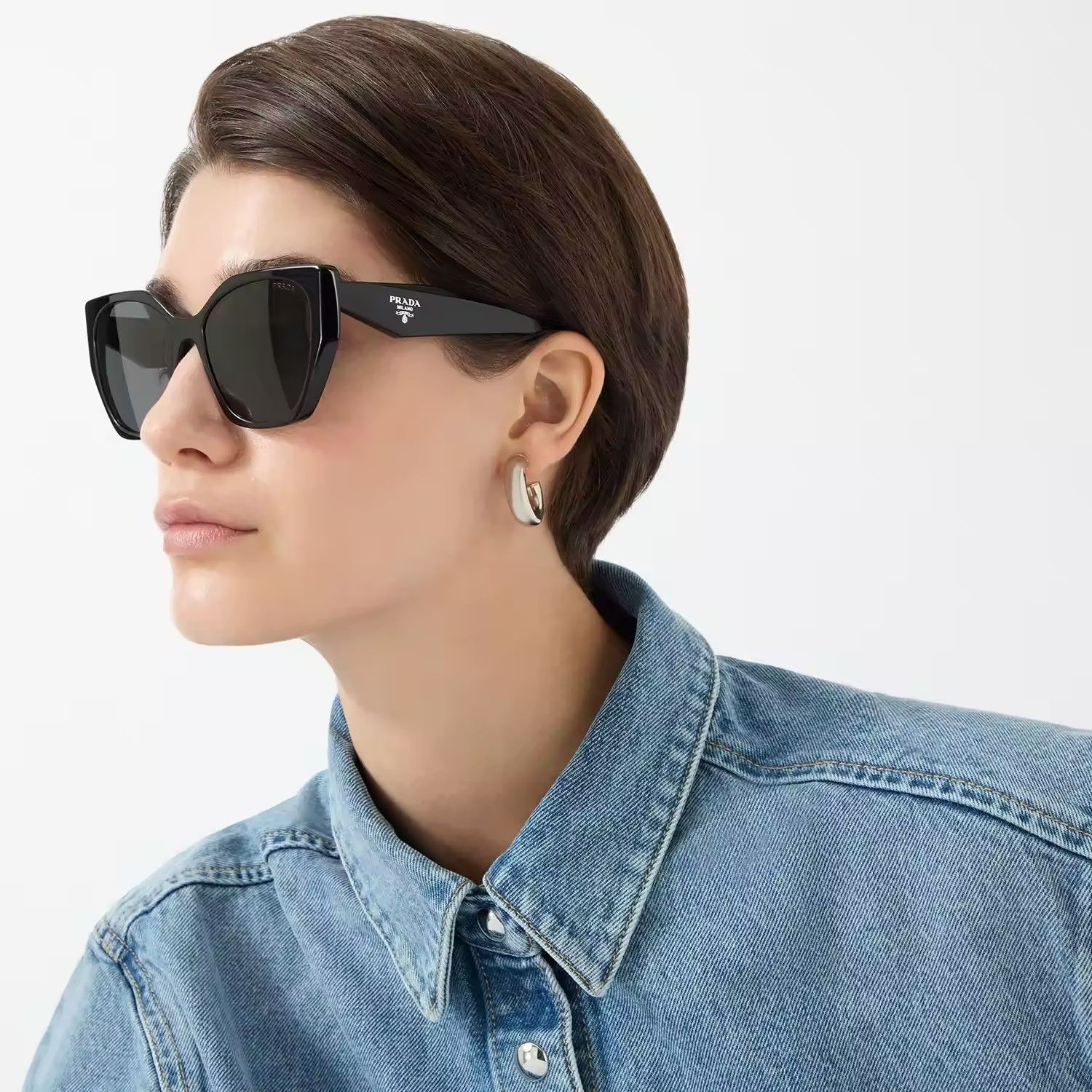 Prada NEW Prada PR19ZS 1AB5S0 Women Cat Eye Sunglasses Size ONE SIZE - 13 Thumbnail