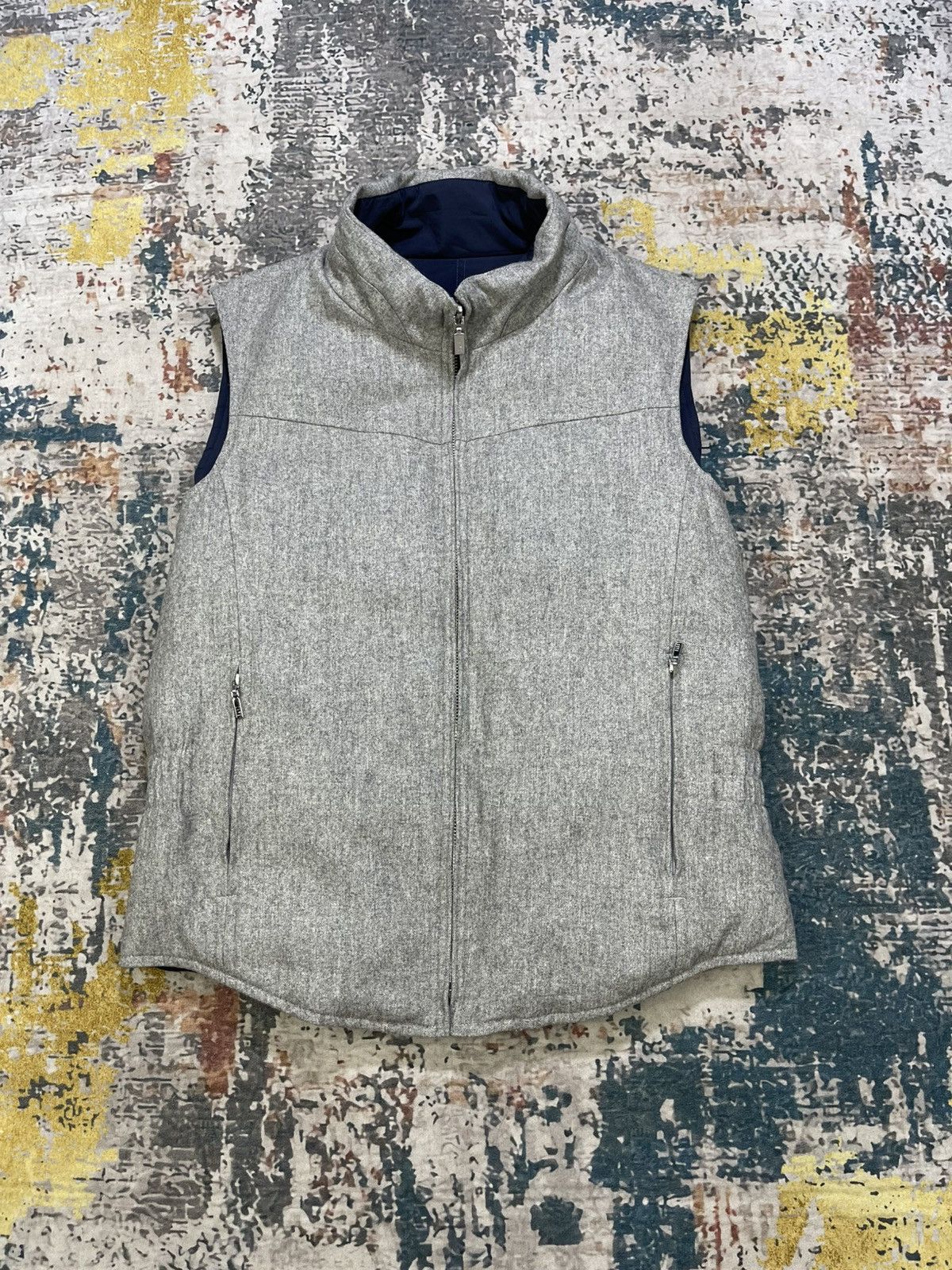 DAKS Daks Reversible Feather Down Wool Nylon Vest Size US M / EU 48-50 / 2 - 2 Thumbnail