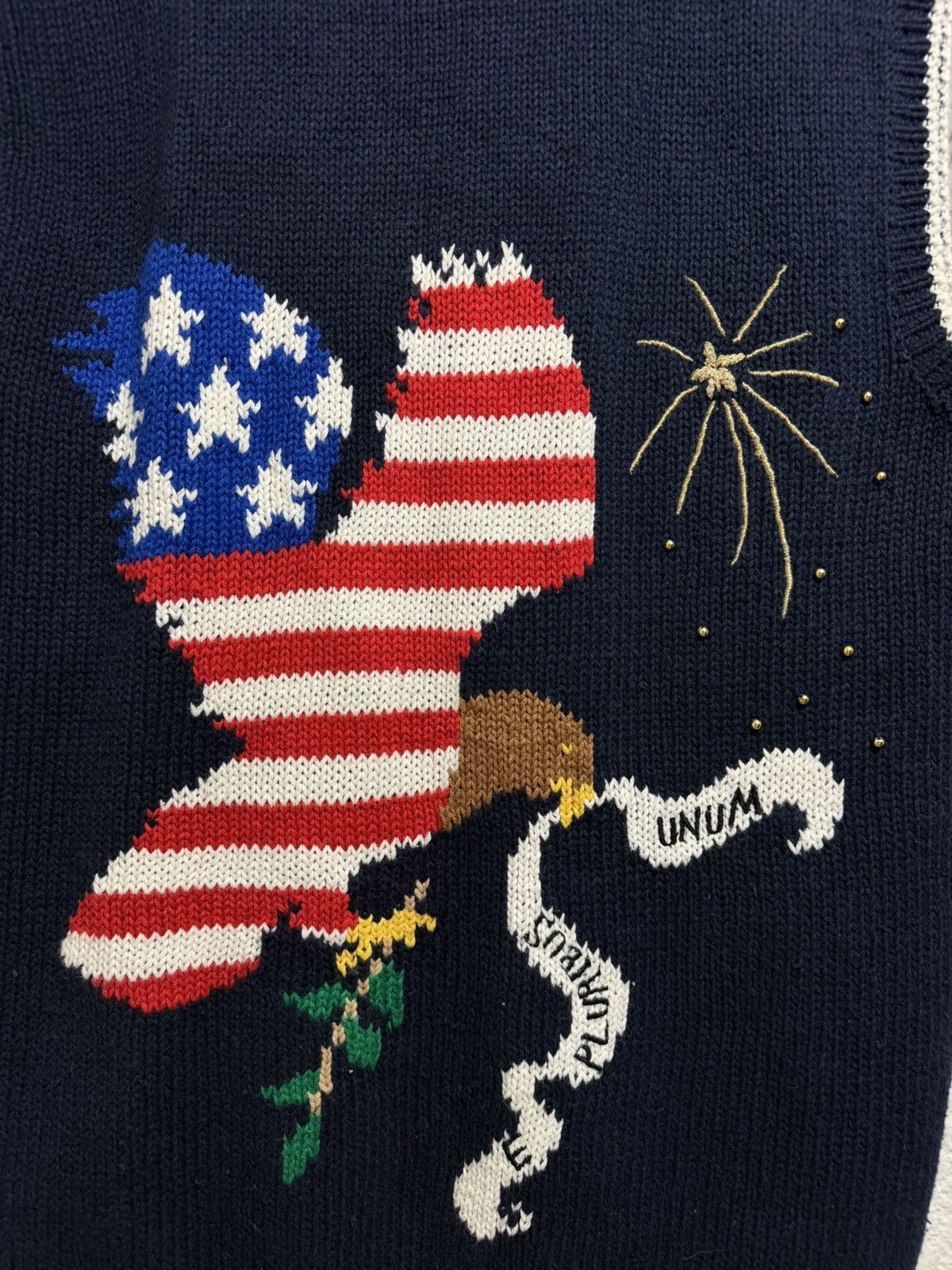 Vintage AMERICA E PLURIBUS UNUM VINTAGE HAND KNITTED VEST 1982 Size US M / EU 48-50 / 2 - 8 Thumbnail