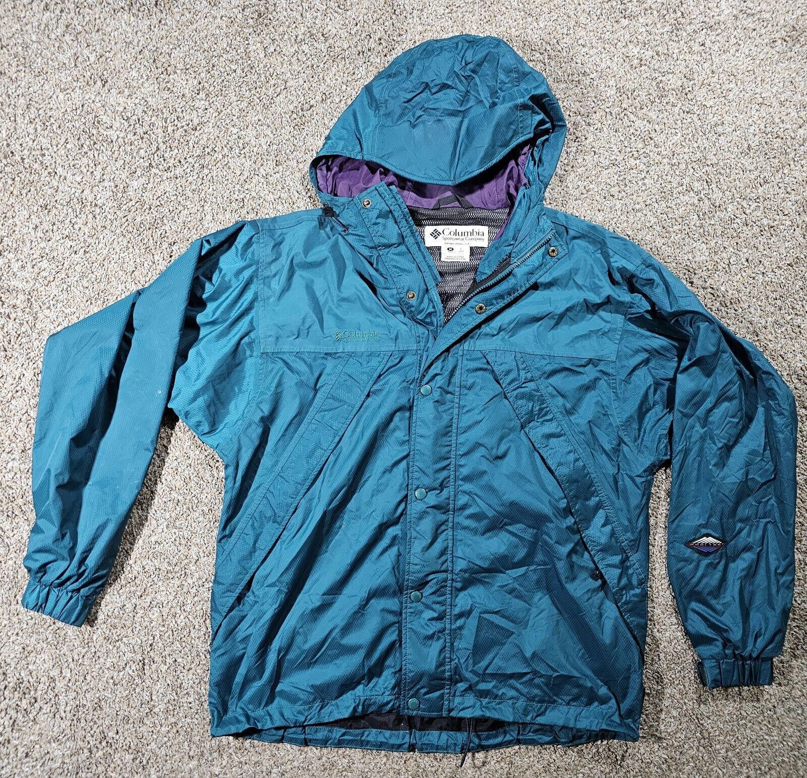 Columbia COLUMBIA Hooded Rain Jacket Men's M Packable Omni-Tech Size US M / EU 48-50 / 2 - 1 Thumbnail
