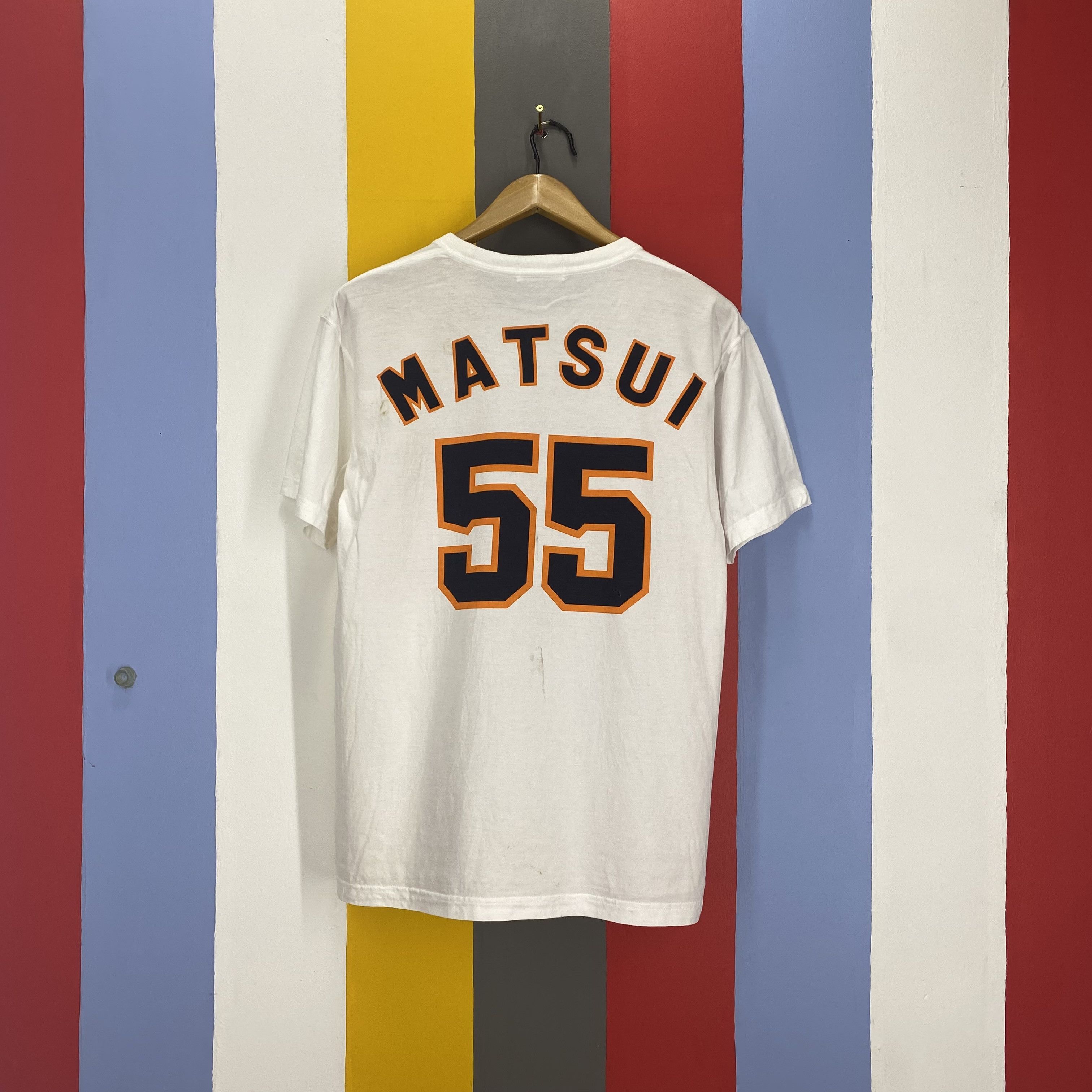 Giant HIDEKI MATSUI YOMIURI 55 GIANTS Baseball T Shirt #1858/08 Size US M / EU 48-50 / 2 - 1 Thumbnail