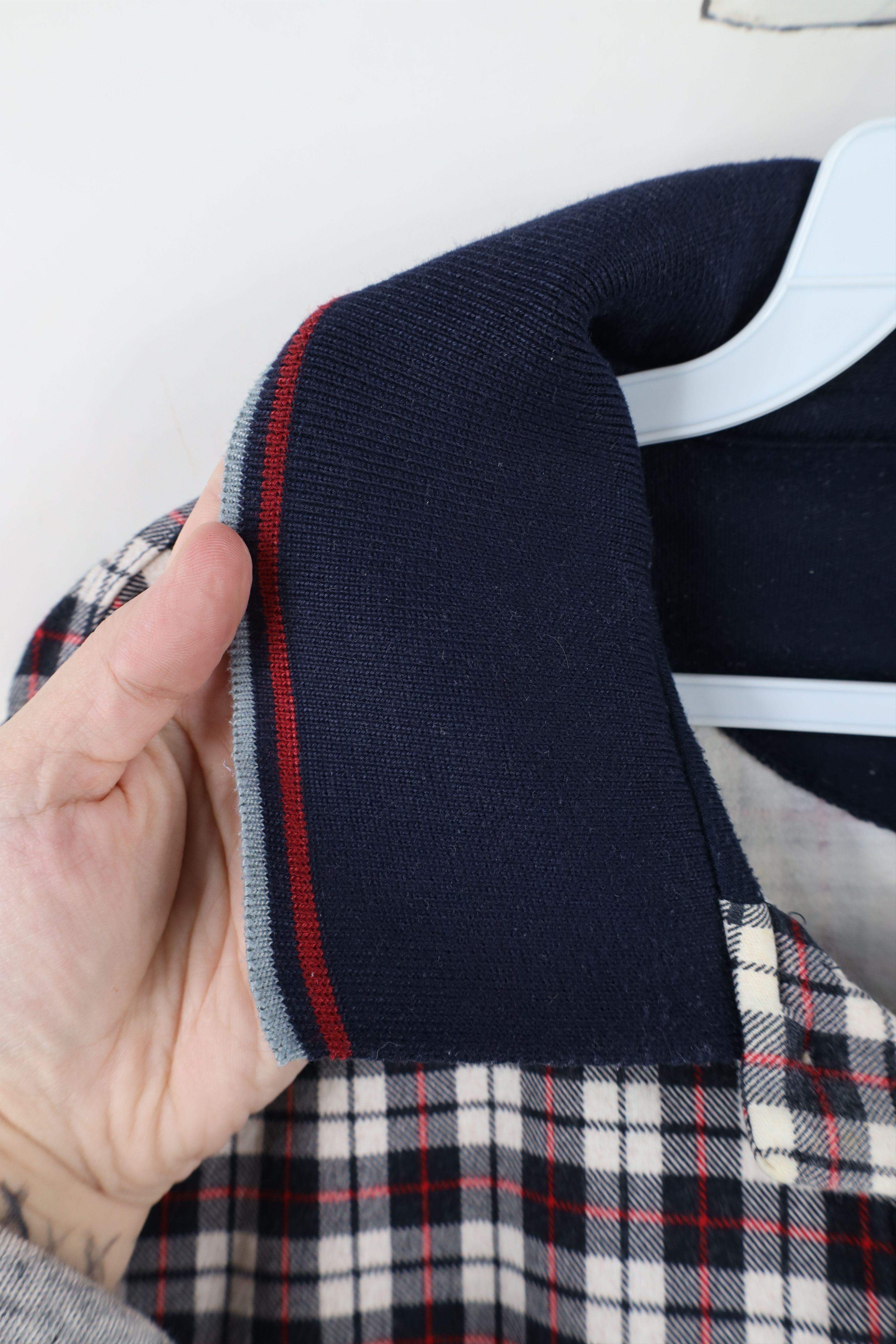 Vintage Vintage 90s Streetwear Long Sleeve Rugby Polo Shirt Plaid Size US L / EU 52-54 / 3 - 4 Thumbnail