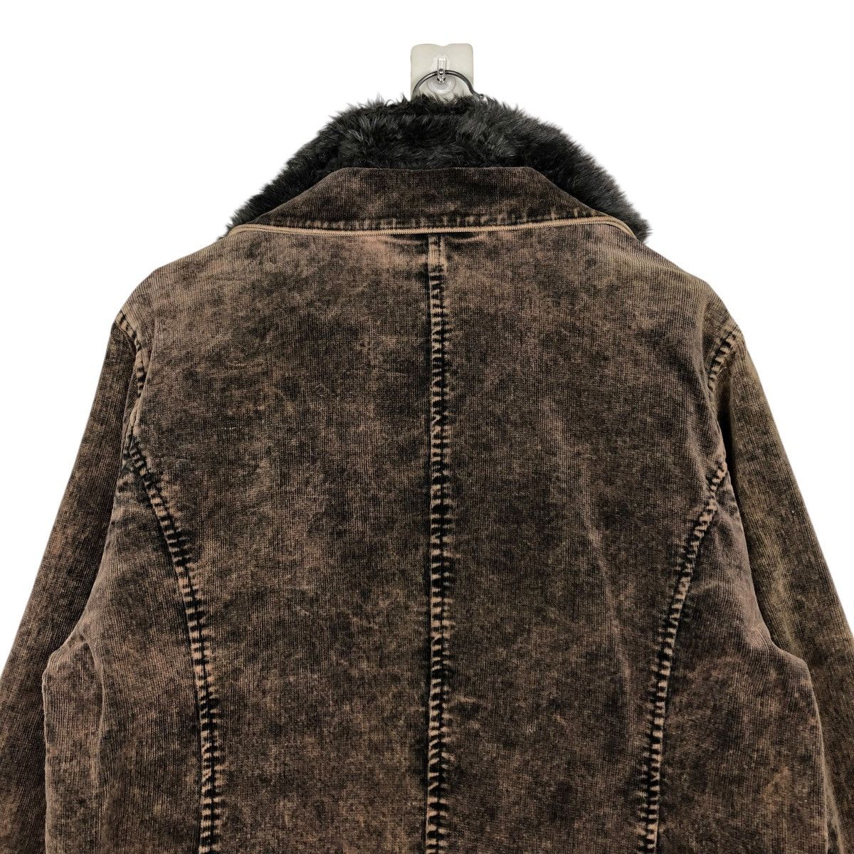 Japanese Brand 🔥VINTAGE BIKER JACKET DOUBLE COLLAR FUR LINING CREA JAPAN Size US M / EU 48-50 / 2 - 11 Thumbnail