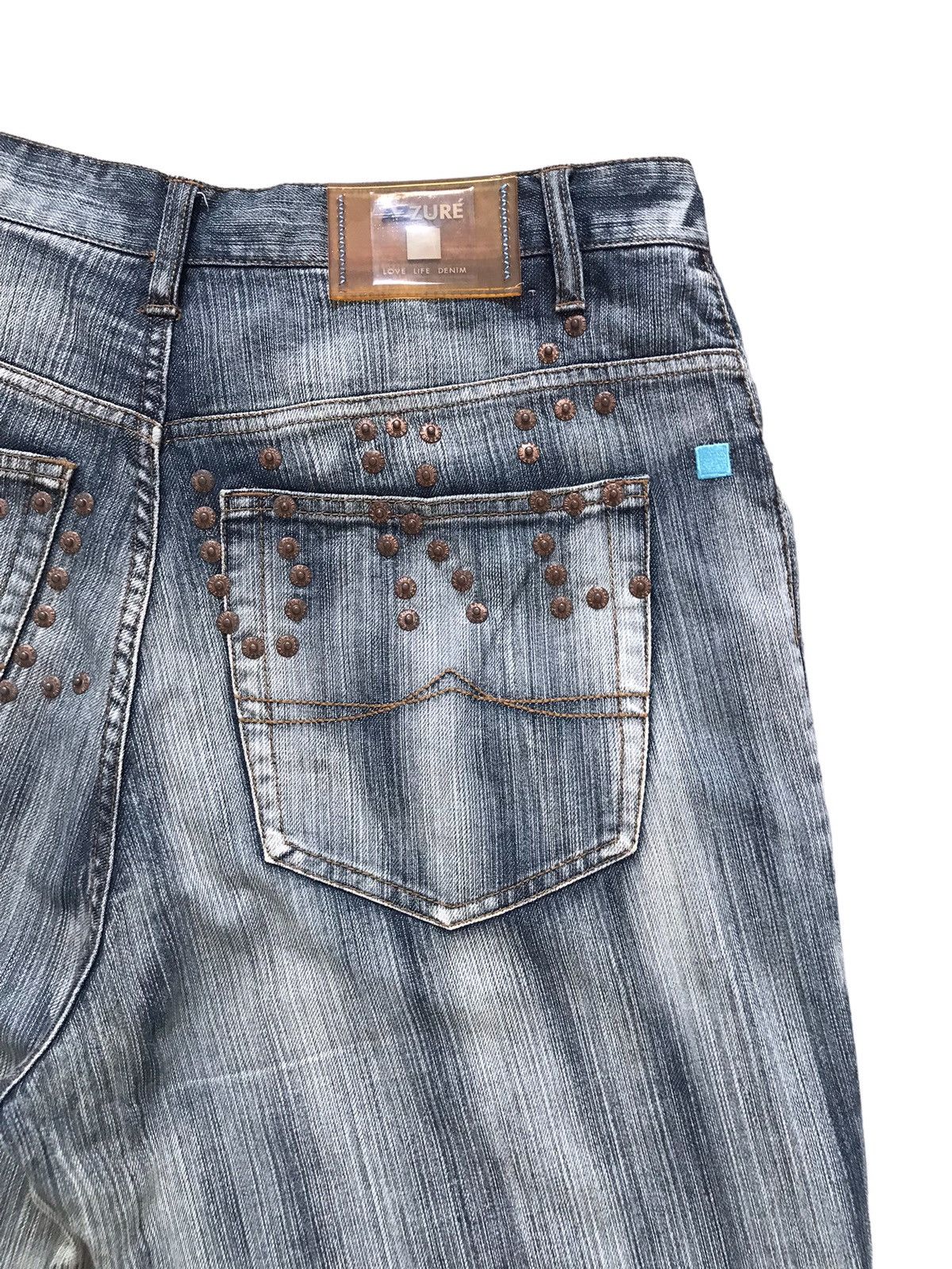 Other Azurre Blue Stripes Straight Denim Jeans Size US 34 / EU 50 - 10 Thumbnail