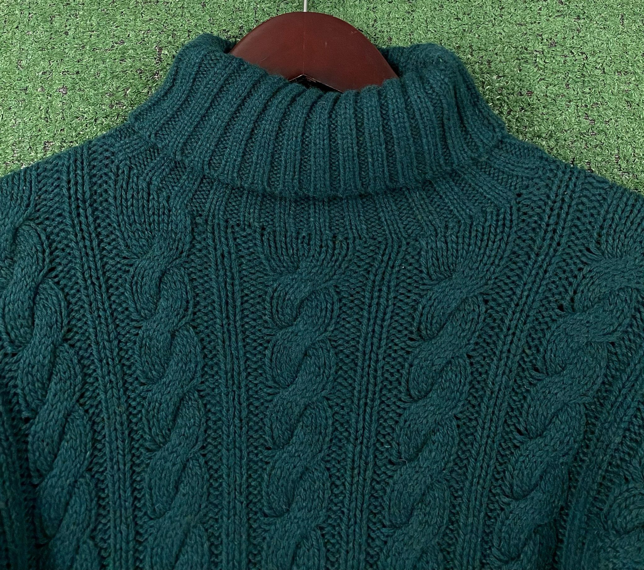Polo Ralph Lauren 90’s Polo Ralph Lauren Wool Fisherman Sweater XL Distressed Size US XL / EU 56 / 4 - 1 Thumbnail