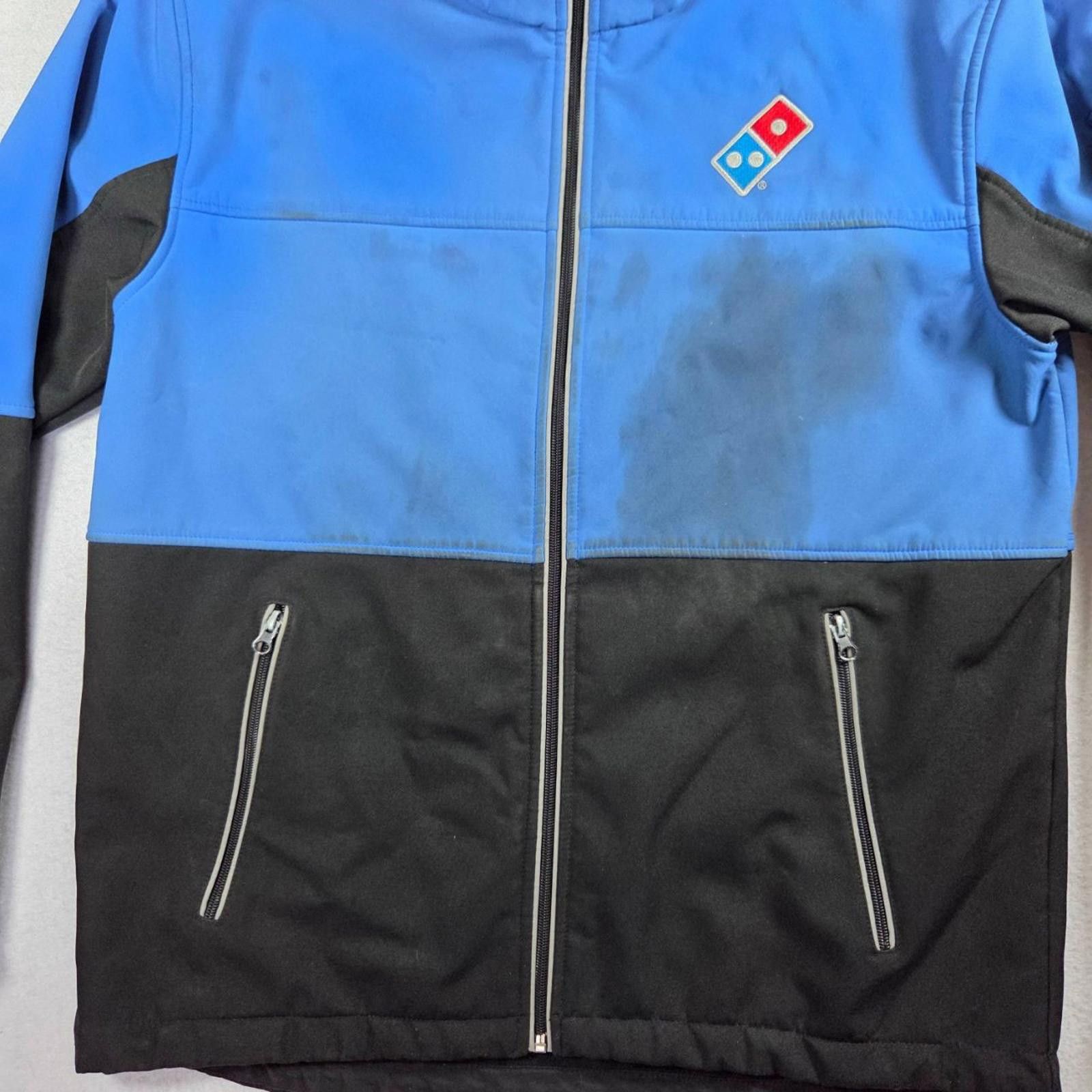Other Domino's Pizza Rain Jacket Medium Blue Black Softshell Size ONE SIZE - 2 Thumbnail