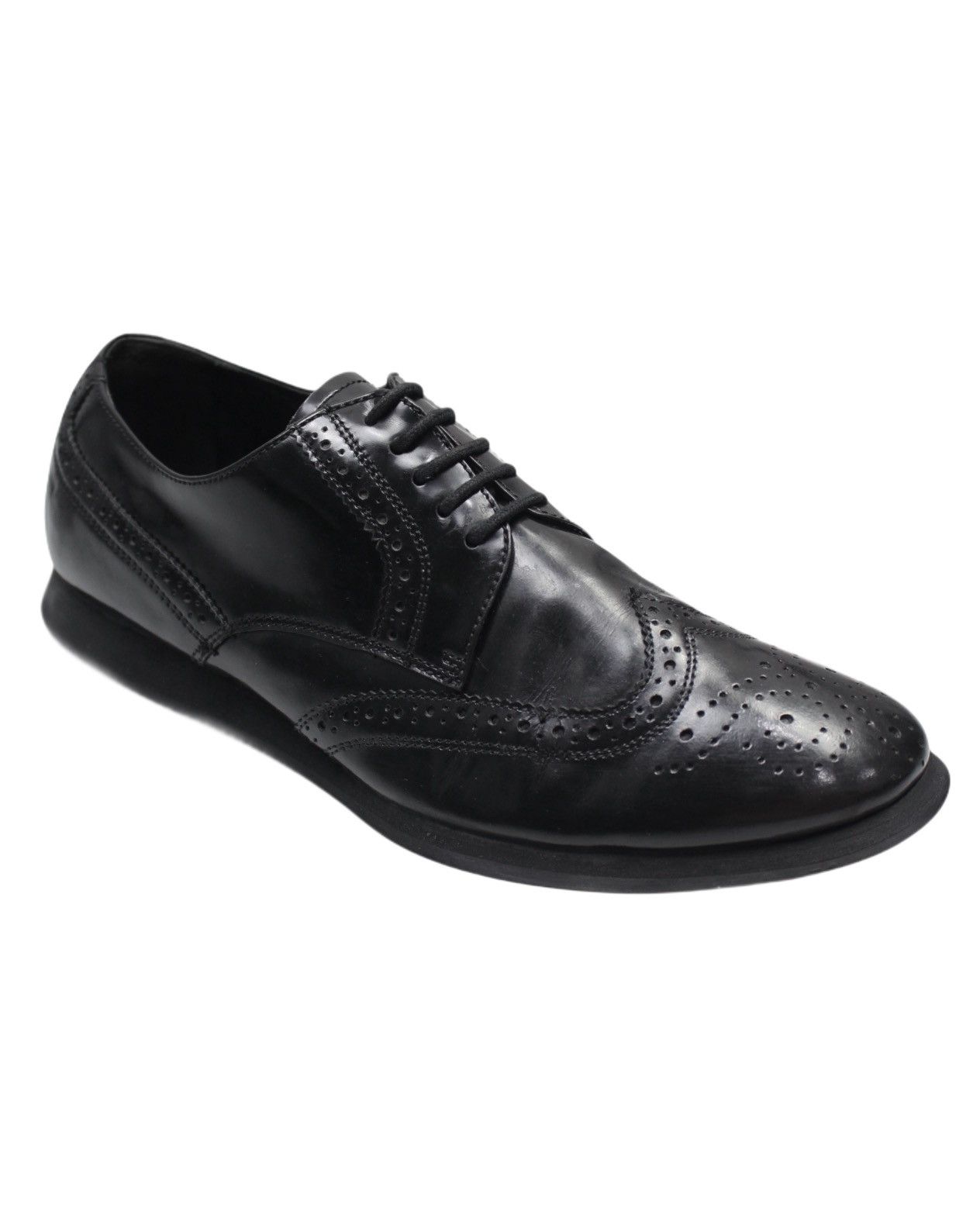 Prada 2010S PRADA MILANO BLACK WINGTIP BROGUE SHOES Size US 7 / EU 40 - 9 Thumbnail