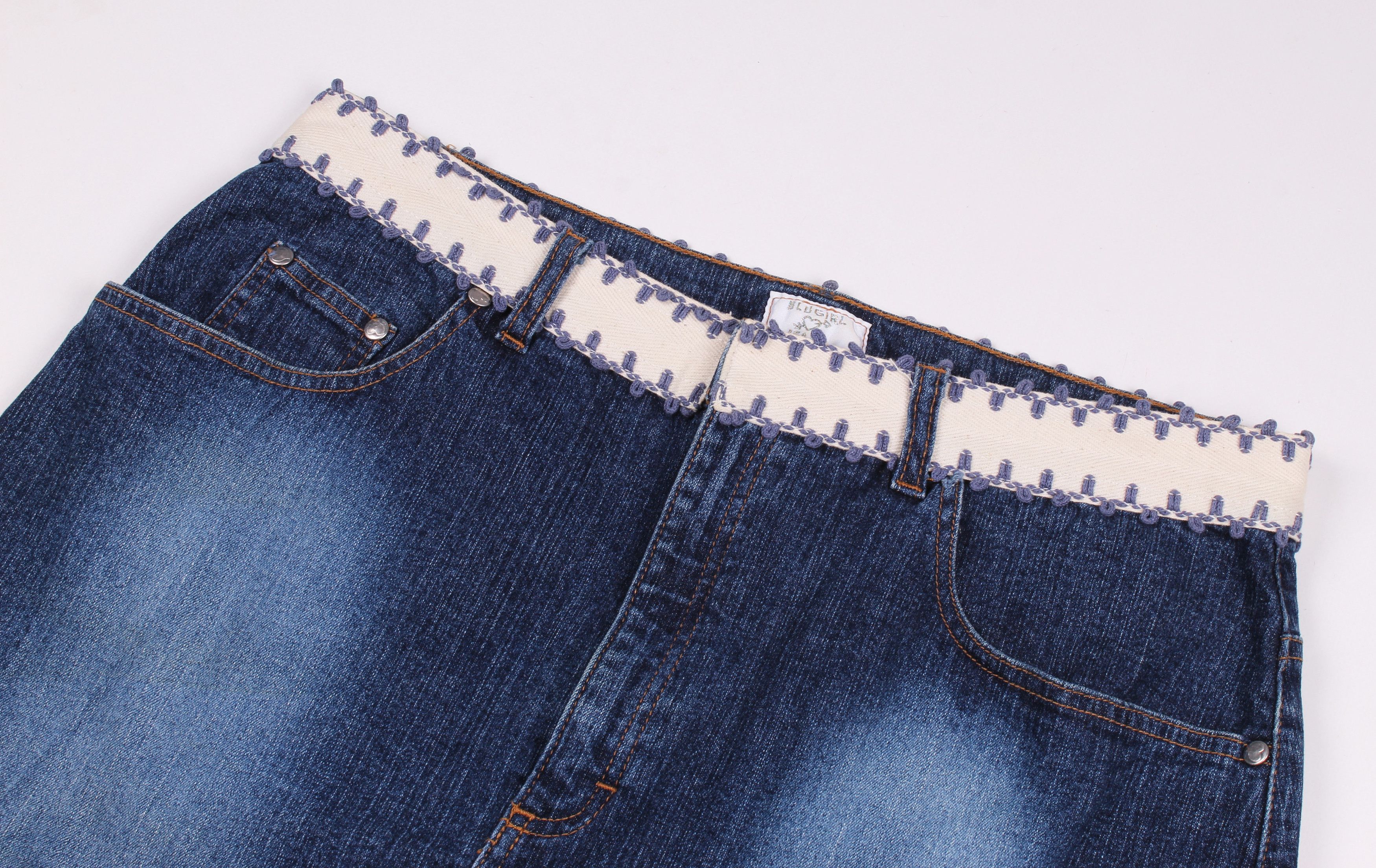 Blumarine Vintage Blugirl Blumarine Denim Y2K Coquette Skirt Size 31" - 2 Thumbnail