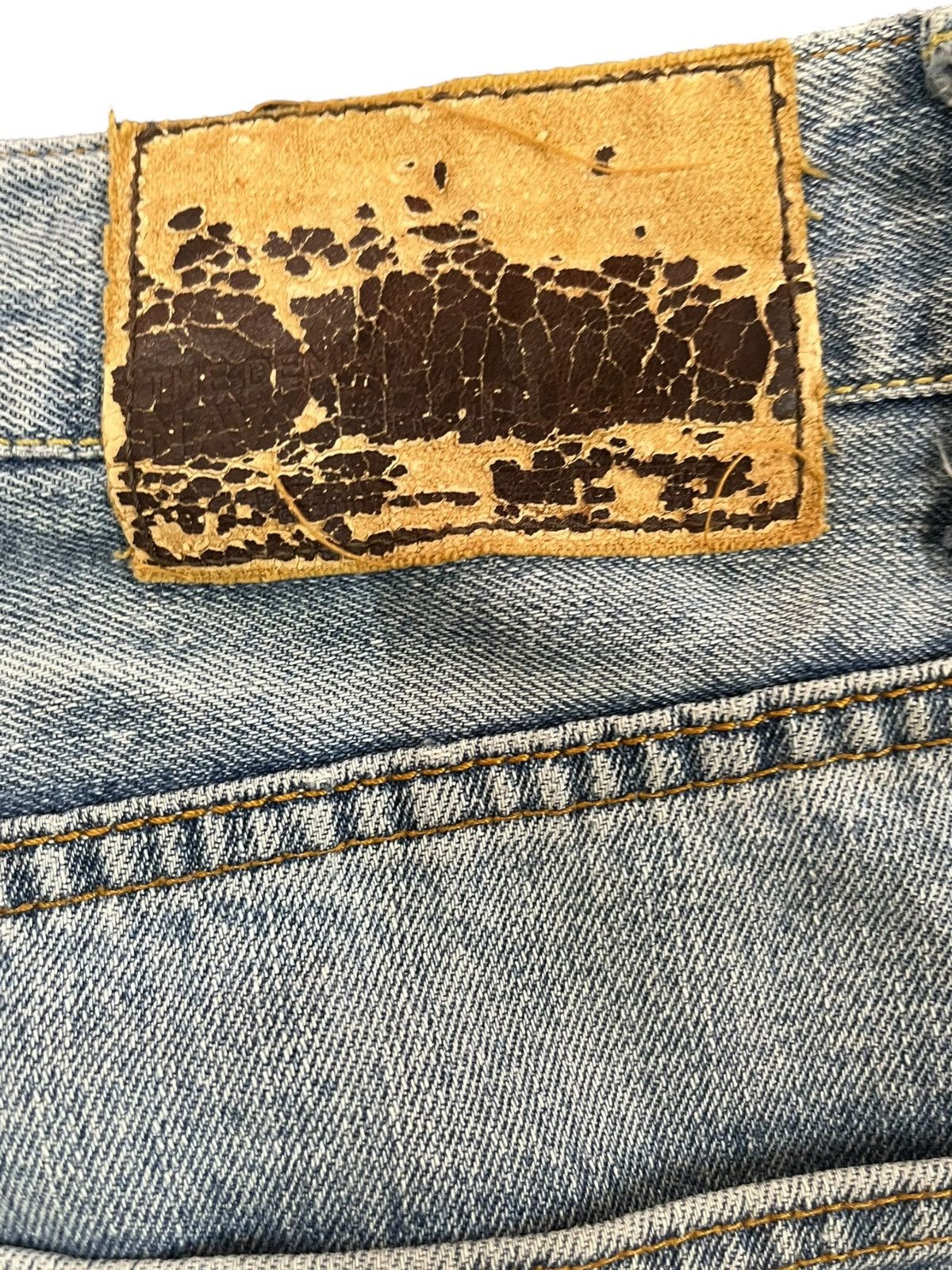 If Six Was Nine Vintage Navy Produce Baggy Distressed Denim Size US 33 - 7 Thumbnail