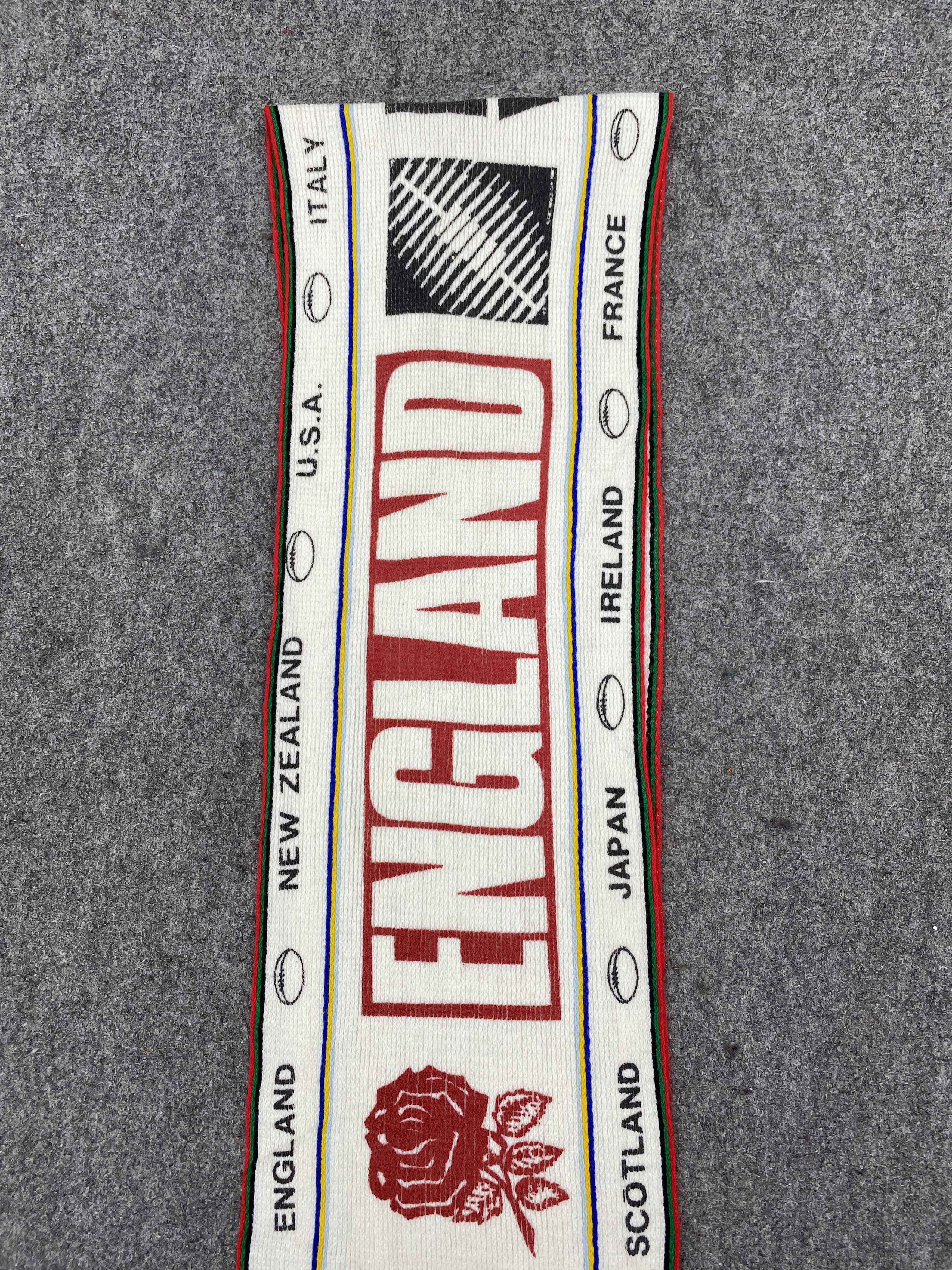 Vintage England Rugby World Cup 1991 Scarf / Neckwear SC0337 Size ONE SIZE - 4 Thumbnail