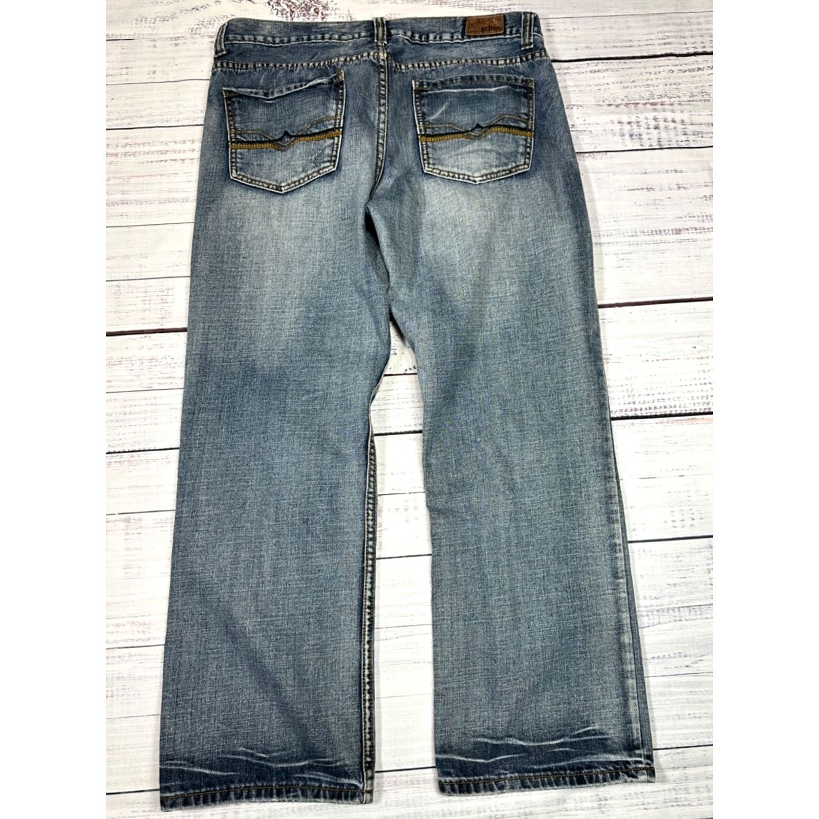Vintage Urban Pipeline Mens Jeans Straight Blue 32 Inseam 28 Cotton Regular Size 32 Blue Straight Leg Jeans Mens Size US 32 / EU 48 - 6 Thumbnail