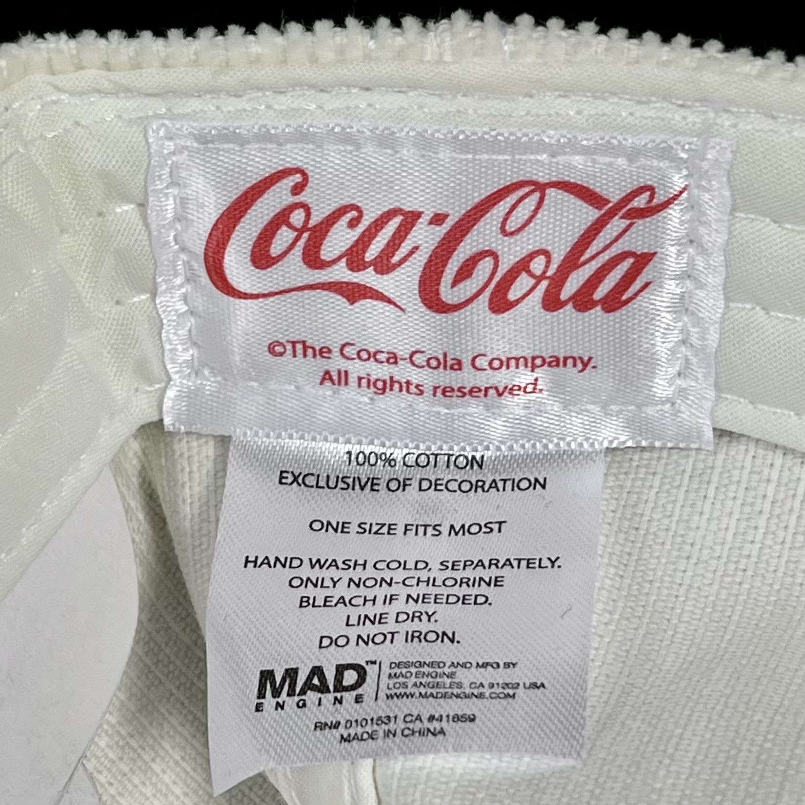 Coca Cola Coca Cola Coke 1886 Script Logo Corduroy Snapback Rope Hat Size ONE SIZE - 5 Thumbnail