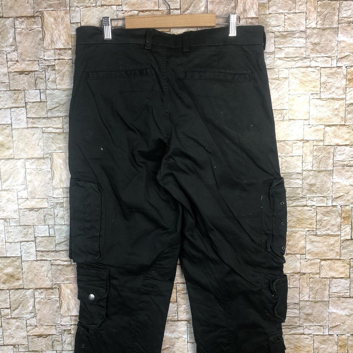 HYDROGEN DL Hydrogen H2J Black Cargo Multipocket Pants #A78 Size US 34 / EU 50 - 20 Thumbnail
