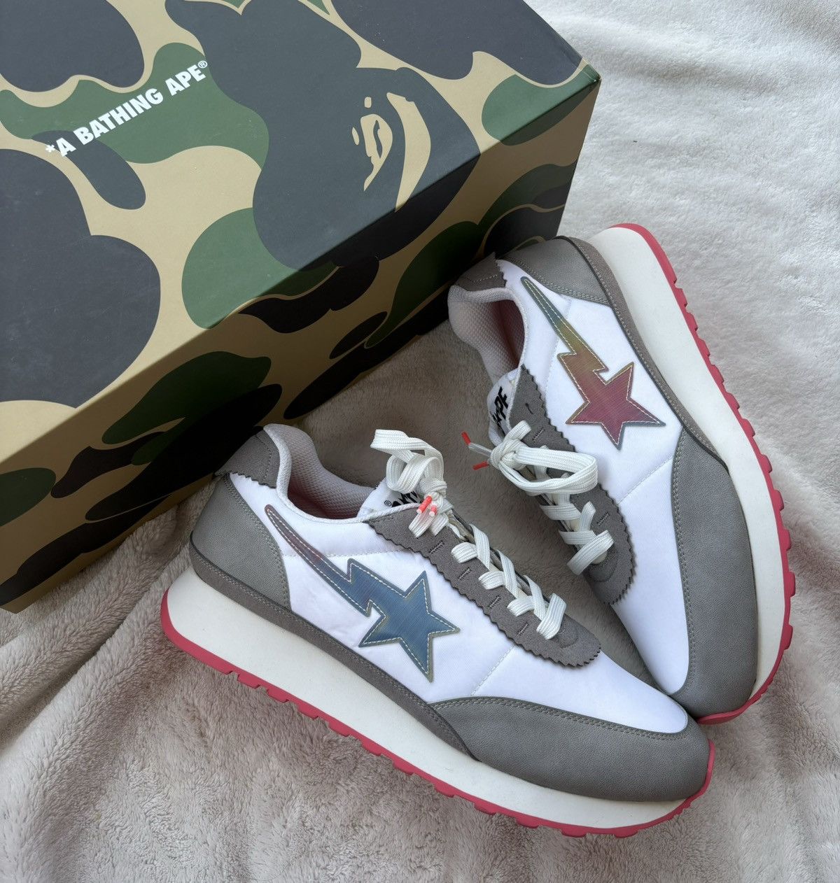 Bape Bape Road Sta Iridescent Sneakers Size US 10 / EU 43 - 1 Thumbnail
